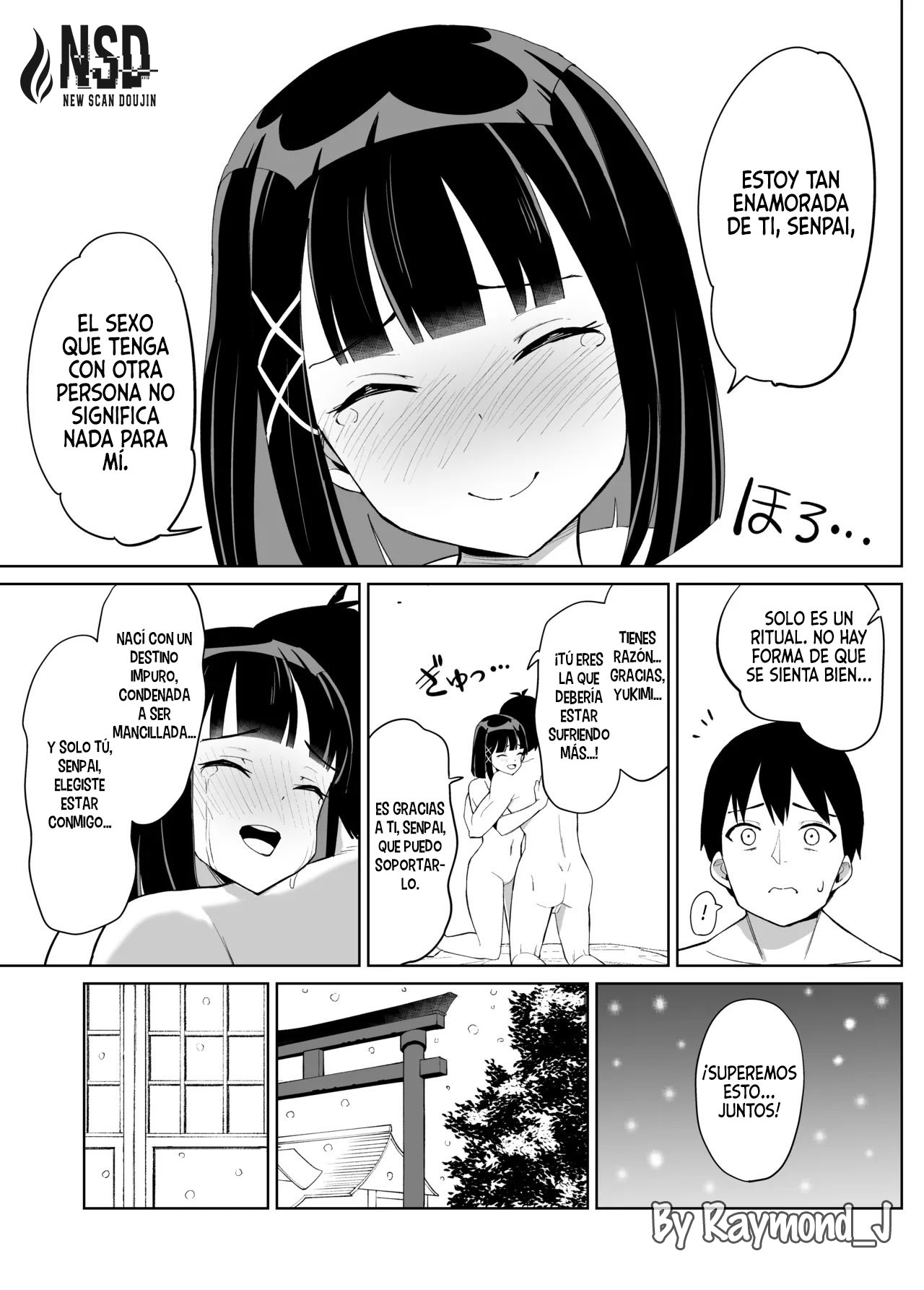 Kanojo wa Miko toshite Netorare Nakadashi Sareta｜Mi Novia, Cuando se Convirtió en Miko, Tuvo que Cumplir la Tradición de su Familia y Fue Obligada a Tener Sexo con el Hijo del Sacerdote page 8 full