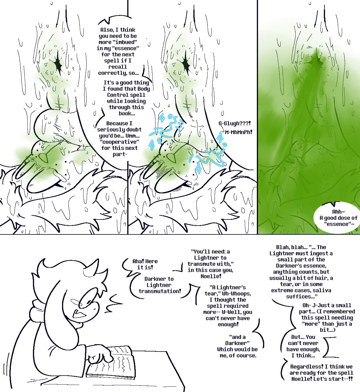 Noelle helps Ralsei with a Spell page 2 full