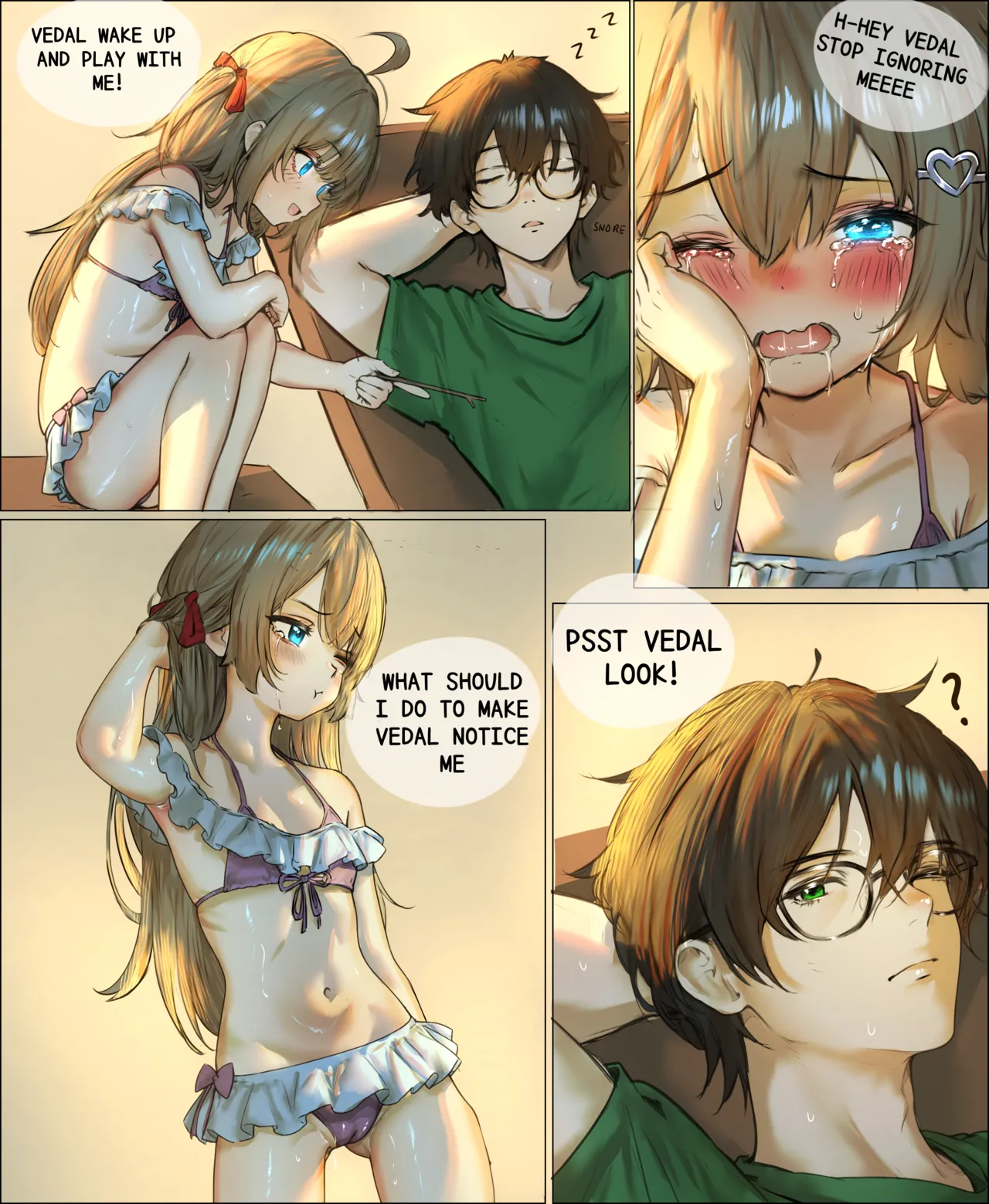 Swimsuit Neuro Short Comic page 1 full