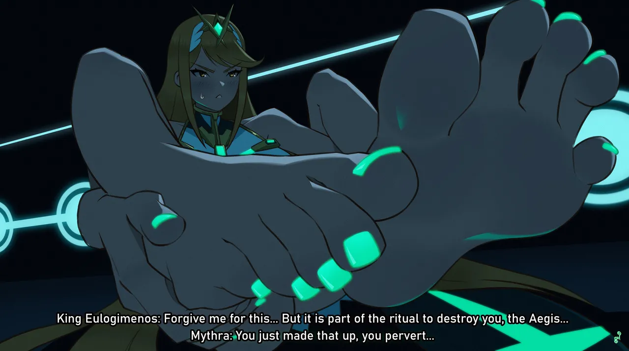 【mohoshadream】Xenoblade 2 Mythra's footjob page 4 full