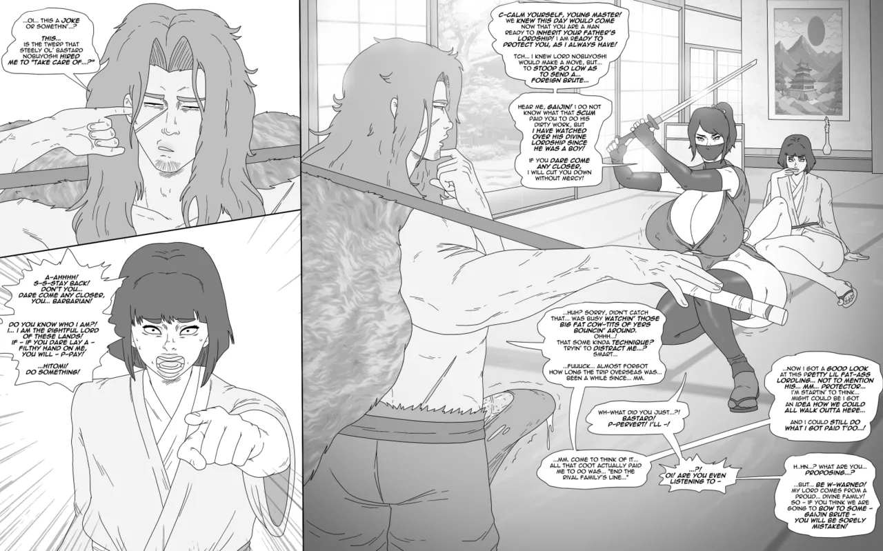 Tyber the Mercenary Ends a Lord's Line page 1 full
