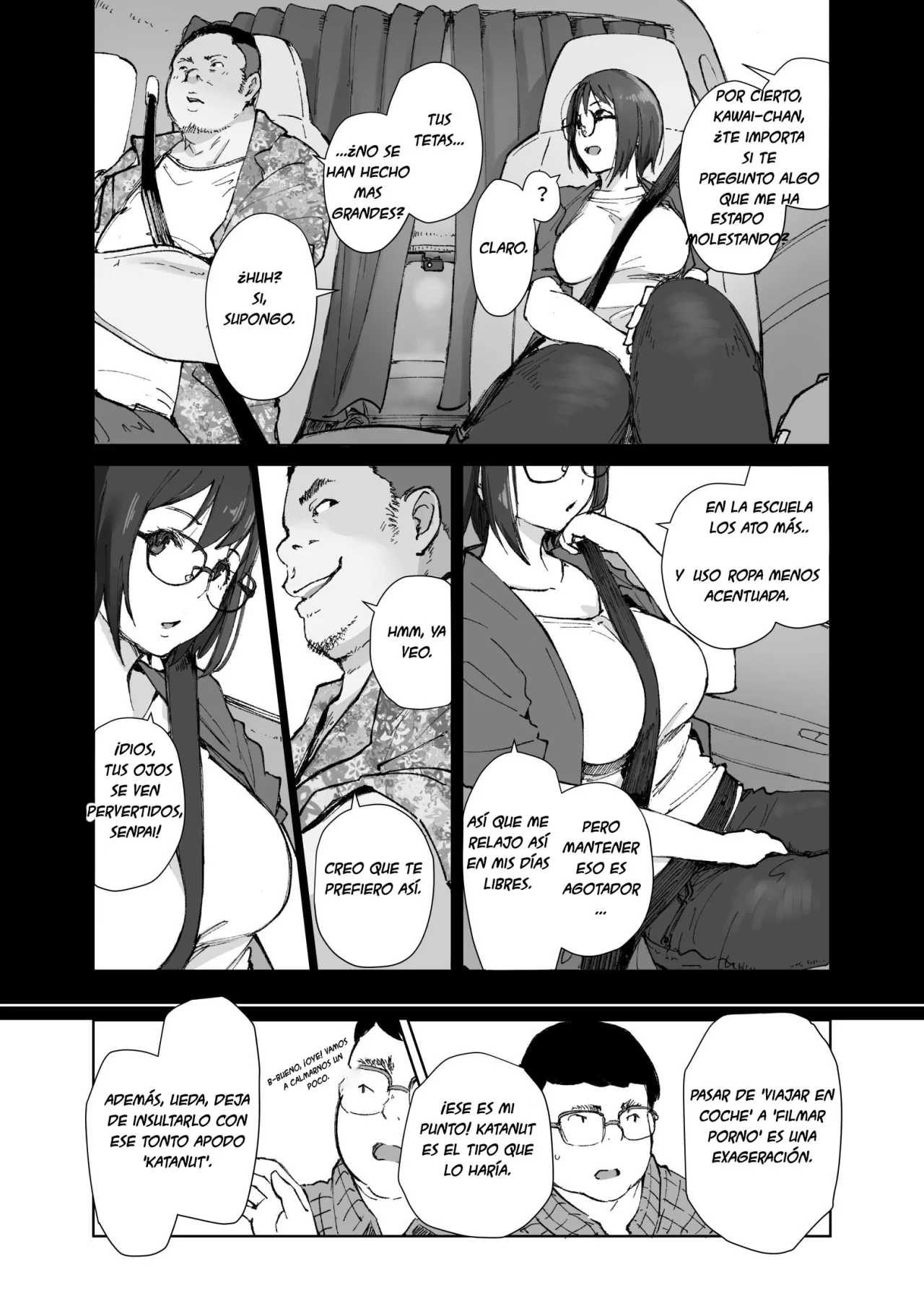 Senpai no Dekai Kuruma ga Boku no Kanojo o Nosete Hageshiku Yureru｜El Gran Auto de Senpai se Sacude Violentamente con Mi Novia Abordo page 8 full