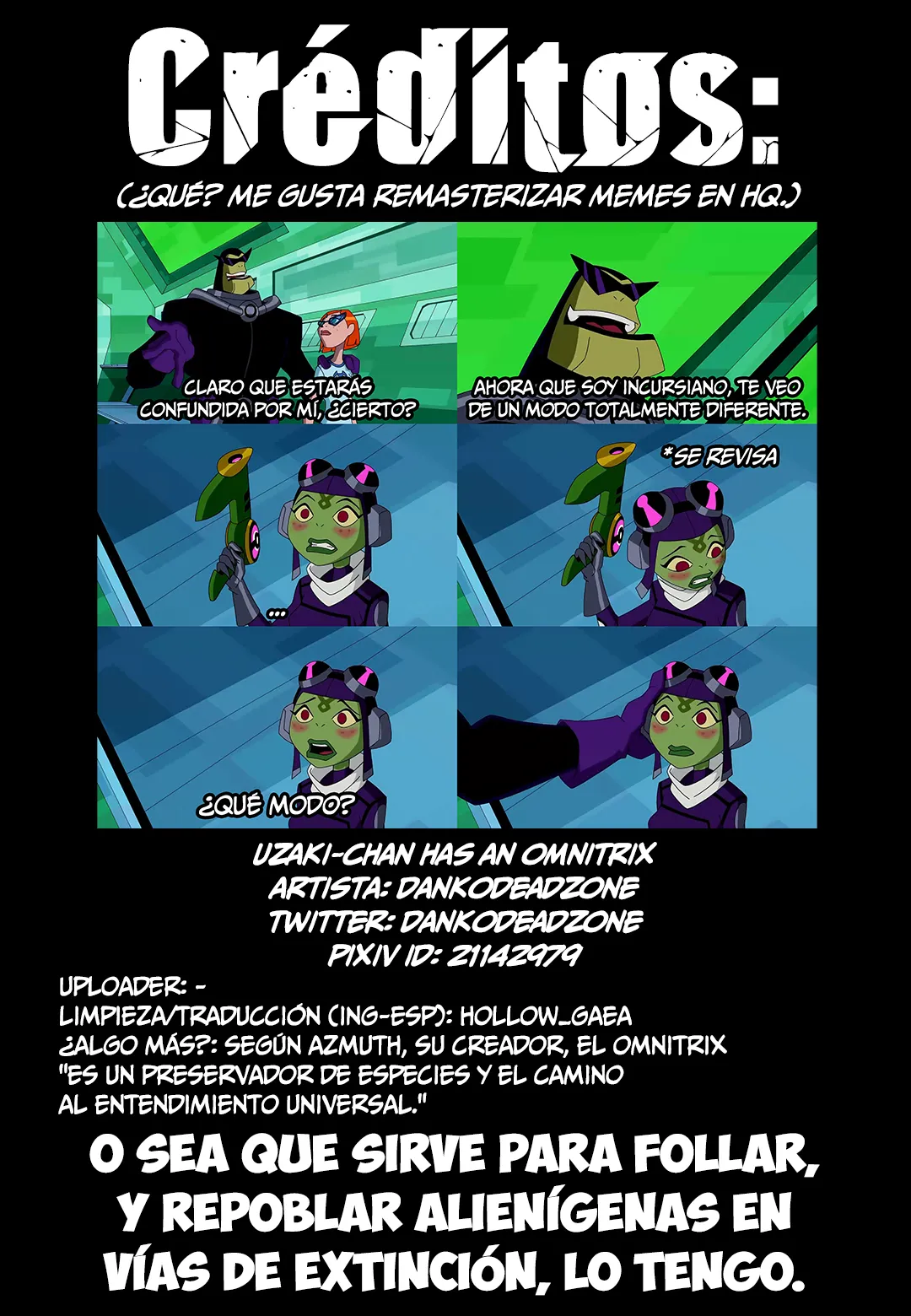 Uzaki-chan has an Omnitrix | Uzaki-chan tiene un Omnitrix page 7 full