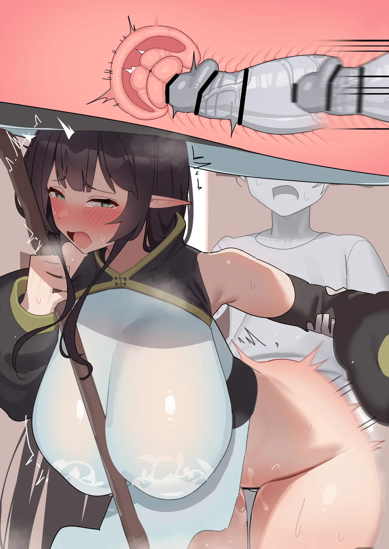 発情したエロガ〇のチンポに負けてオナホ堕ちしちゃうエリート魔法使い page 6 full