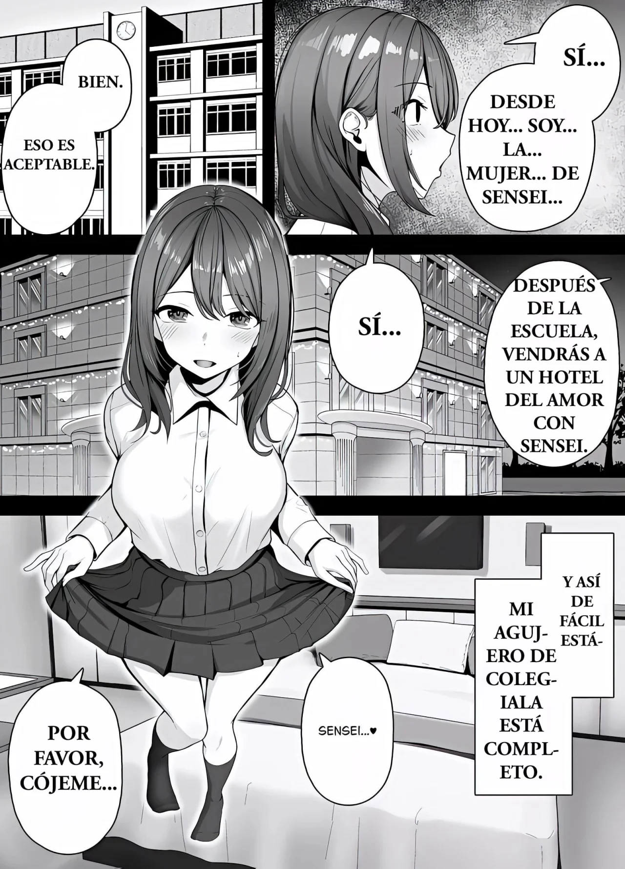Saimin Kyoushi ga Seito o Onaho ni Suru Hanashi｜La Historia de un Profesor que Usa Hipnosis para Convertir a su Alumna en un Onahole page 5 full
