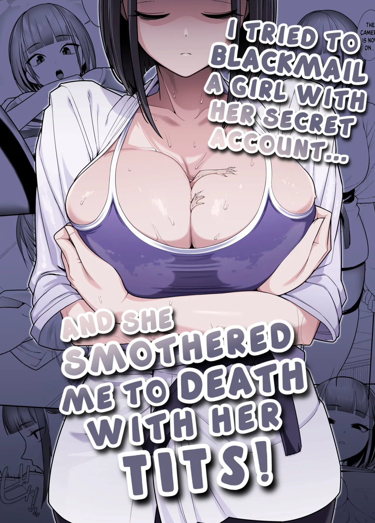 I tried to blackmail a girl with her secret account, and she smothered me to death with her tits! page 1 full