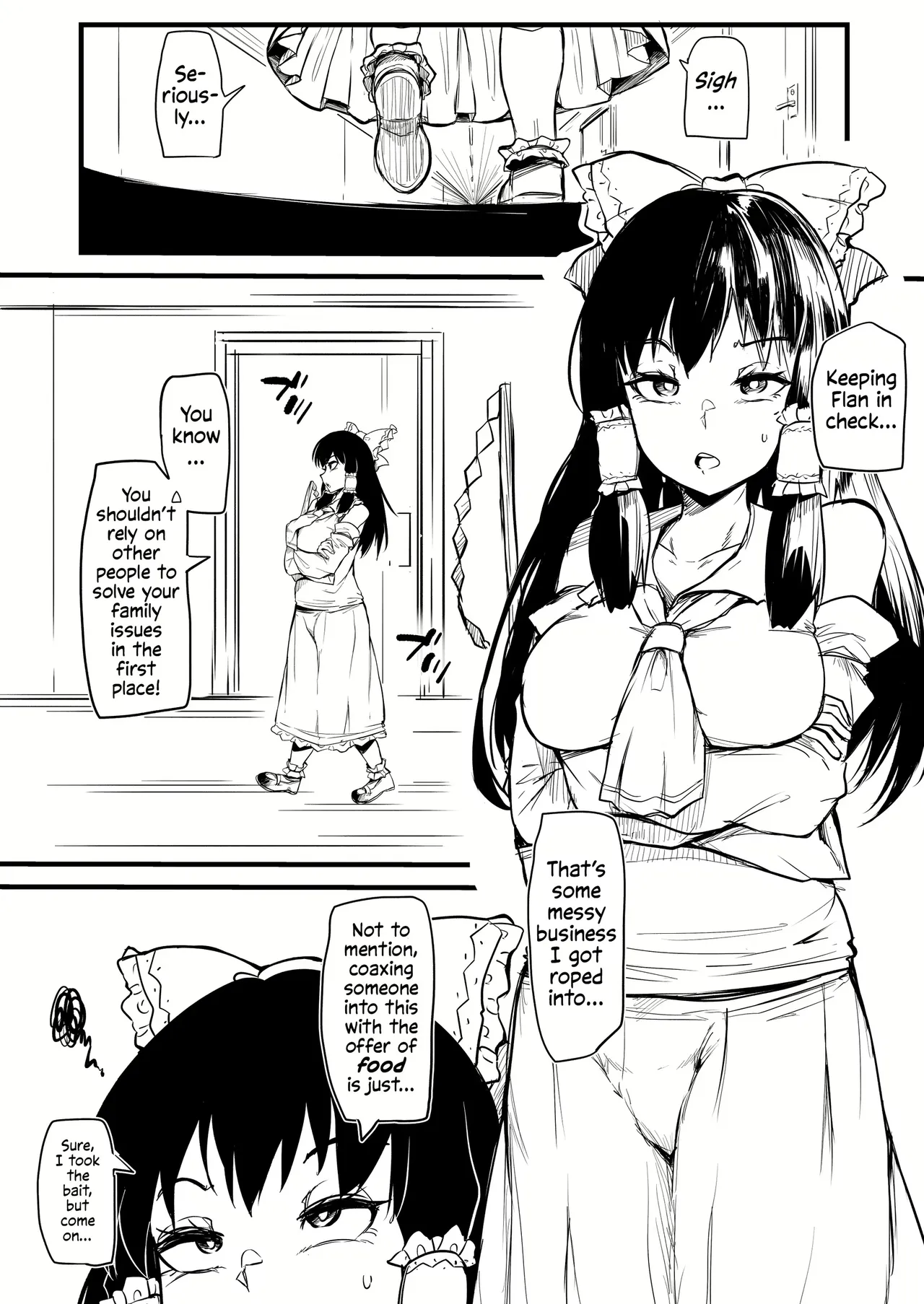 Futanari Flan-chan Training Reimu page 1 full