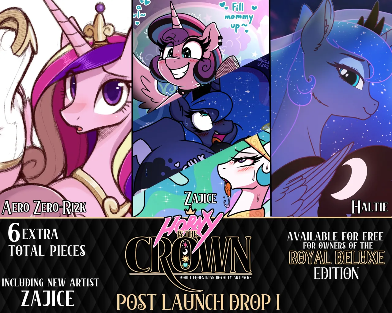 Horny is the Crown: Adult Equestrian Royalty Artpack page 2 full
