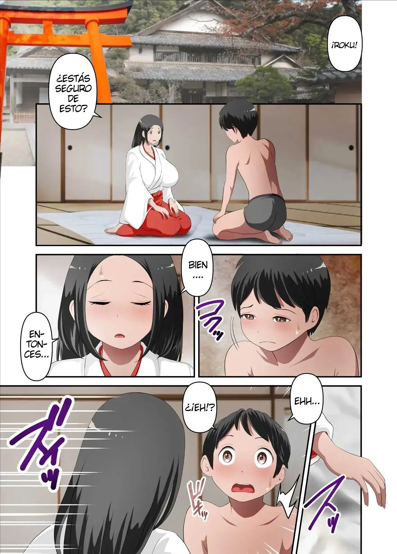 jinjya no atotugi ga inai kara miko no kaasan wo boku ga haramaseru Sono Ichi｜No Hay Heredera para el Santuario, Así que Embaracé a Mi Madre, La Sacerdotisa page 2 full