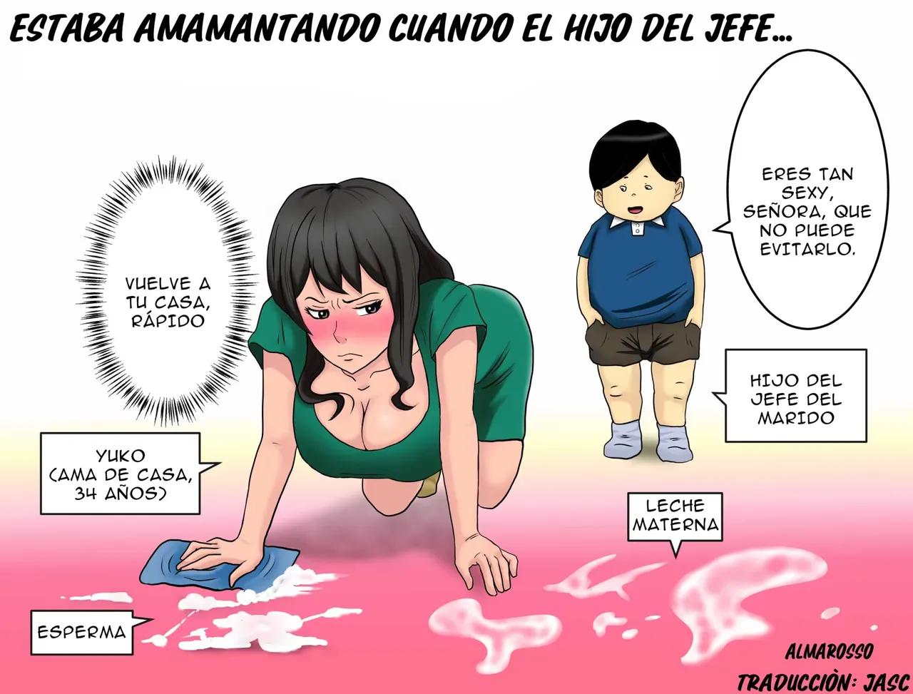 Shachou no Musuko o Azukattara Bonyuu o Suwareta Bakari ka..｜Estaba Amamantando cuando el Hijo del Jefe... page 1 full