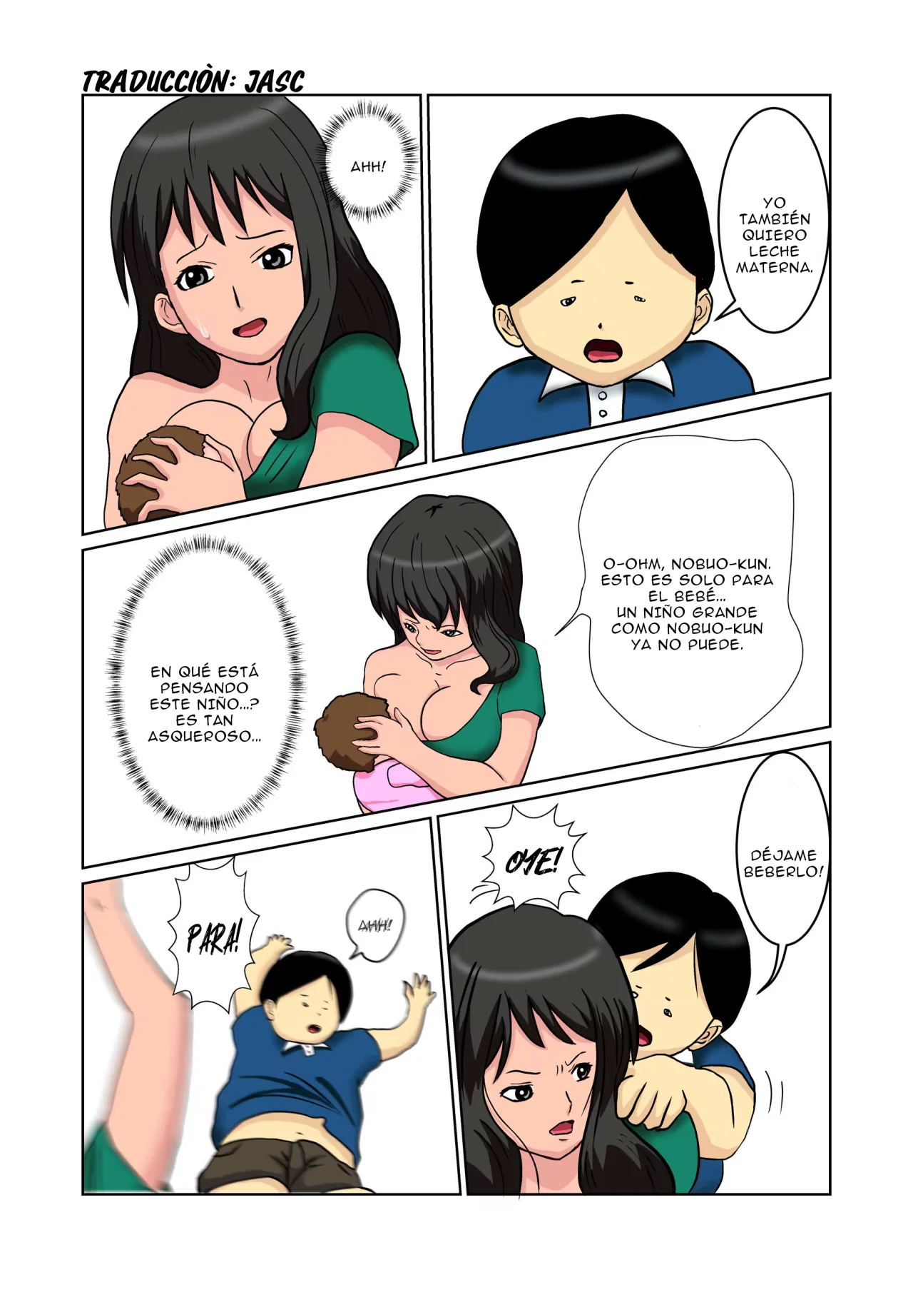 Shachou no Musuko o Azukattara Bonyuu o Suwareta Bakari ka..｜Estaba Amamantando cuando el Hijo del Jefe... page 5 full