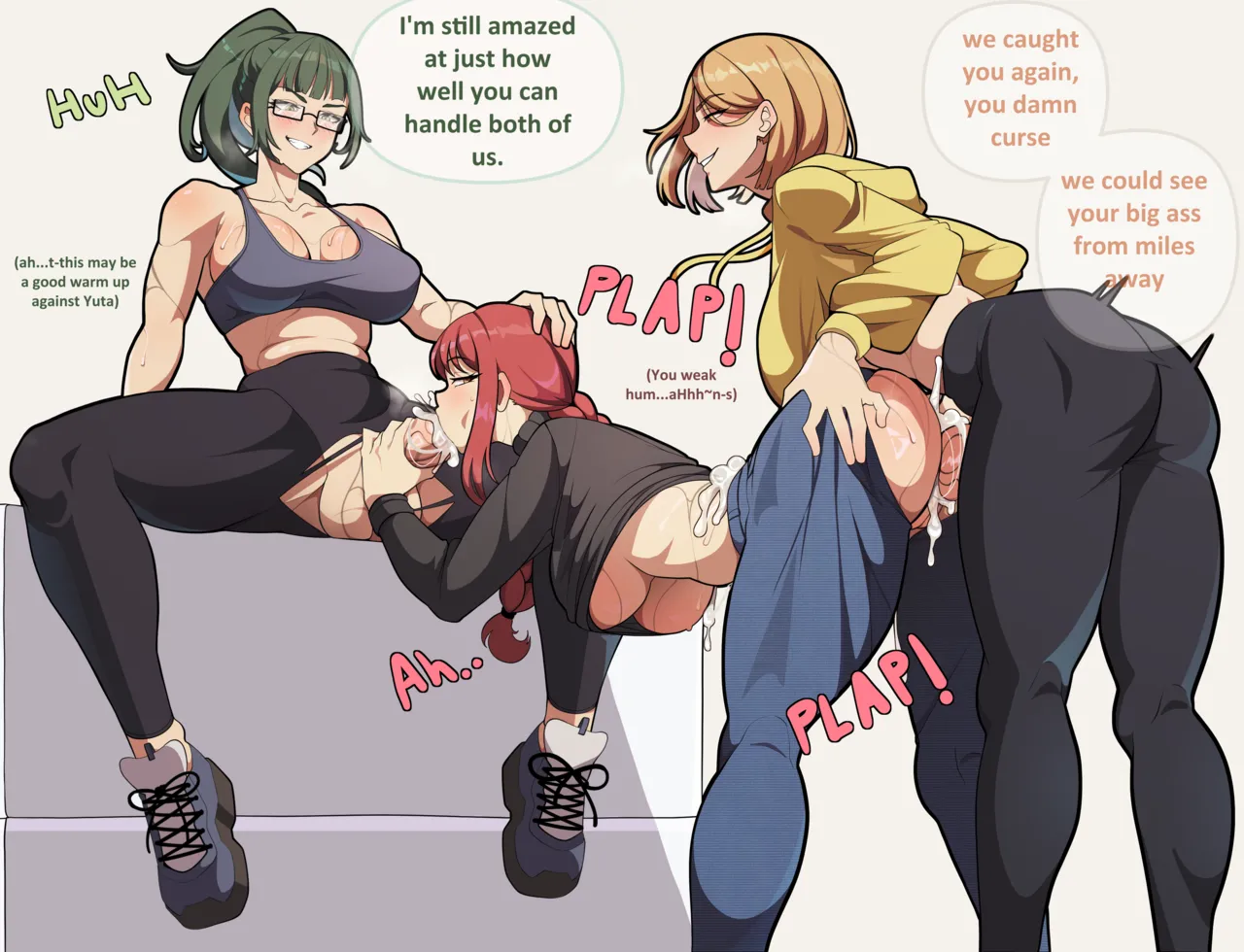 Maki Zenin x Kugisaki Nobara x Makima Futanari page 3 full