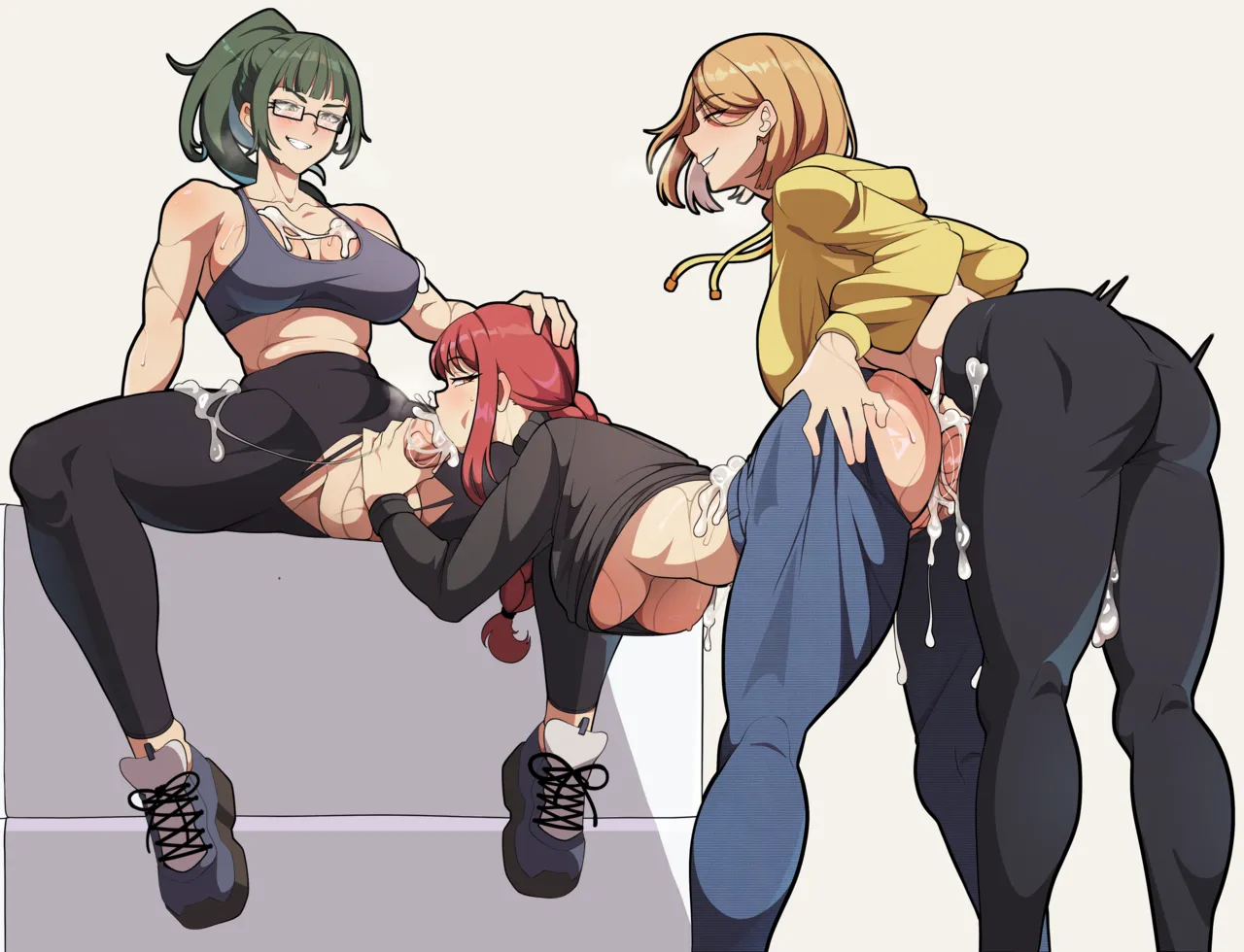 Maki Zenin x Kugisaki Nobara x Makima Futanari page 5 full