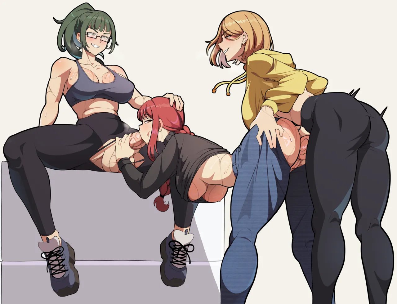 Maki Zenin x Kugisaki Nobara x Makima Futanari page 6 full