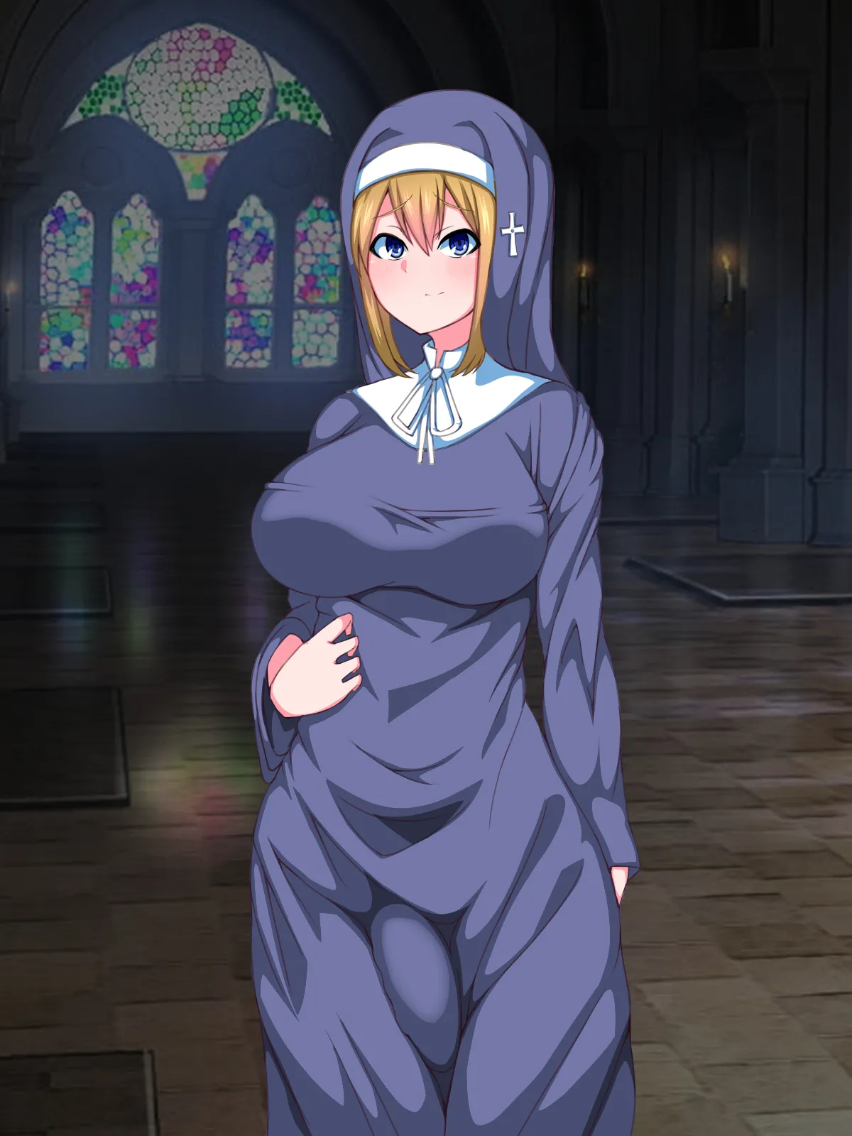 There's No Way This Futanari Nun Will Lose to the Pleasures of Immoral Ejaculation! page 9 full