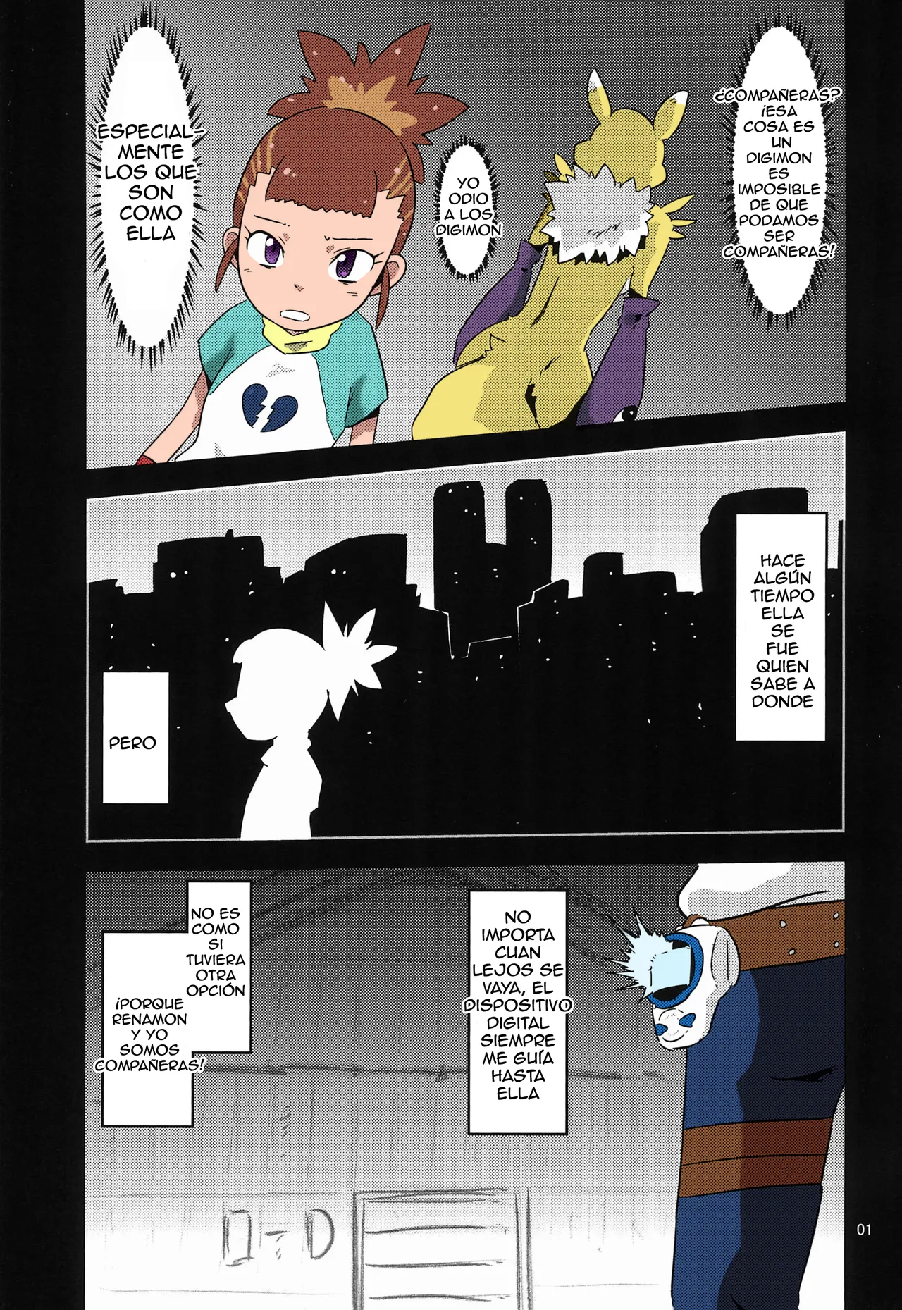 Digimon nanka kirai -Odio a los Digimon- Spanish Colored page 5 full