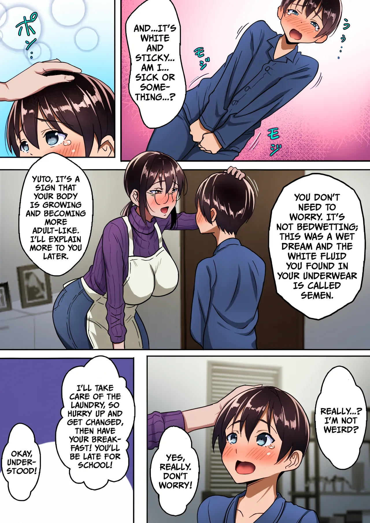 Binbou Gurashi na Boshi Katei no Oyako Koubi wa Kimochi Ii. | Mother &amp; Son Bonding in a Poor Single-Parent Household Feels Good page 5 full