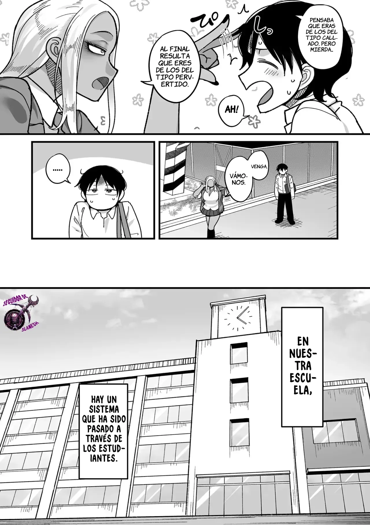 Gakuen Suppo Nikki  dai 1-wa to 2-wa ~Kuro Gal Yankee Okigawa Hen to Sobakasu Inkya Yoshida-hen~｜Tablón de Anuncios de Prostitución Escolar  Capítulos 1 al 2.5 ~La Delincuelte Kuro Gyaru Okigawa y Yoshida, La Pecosa Introvertida~ page 4 full