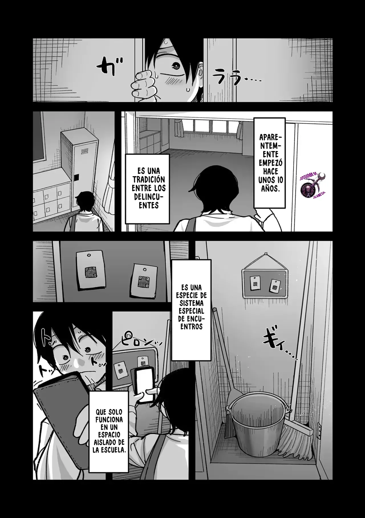 Gakuen Suppo Nikki  dai 1-wa to 2-wa ~Kuro Gal Yankee Okigawa Hen to Sobakasu Inkya Yoshida-hen~｜Tablón de Anuncios de Prostitución Escolar  Capítulos 1 al 2.5 ~La Delincuelte Kuro Gyaru Okigawa y Yoshida, La Pecosa Introvertida~ page 5 full