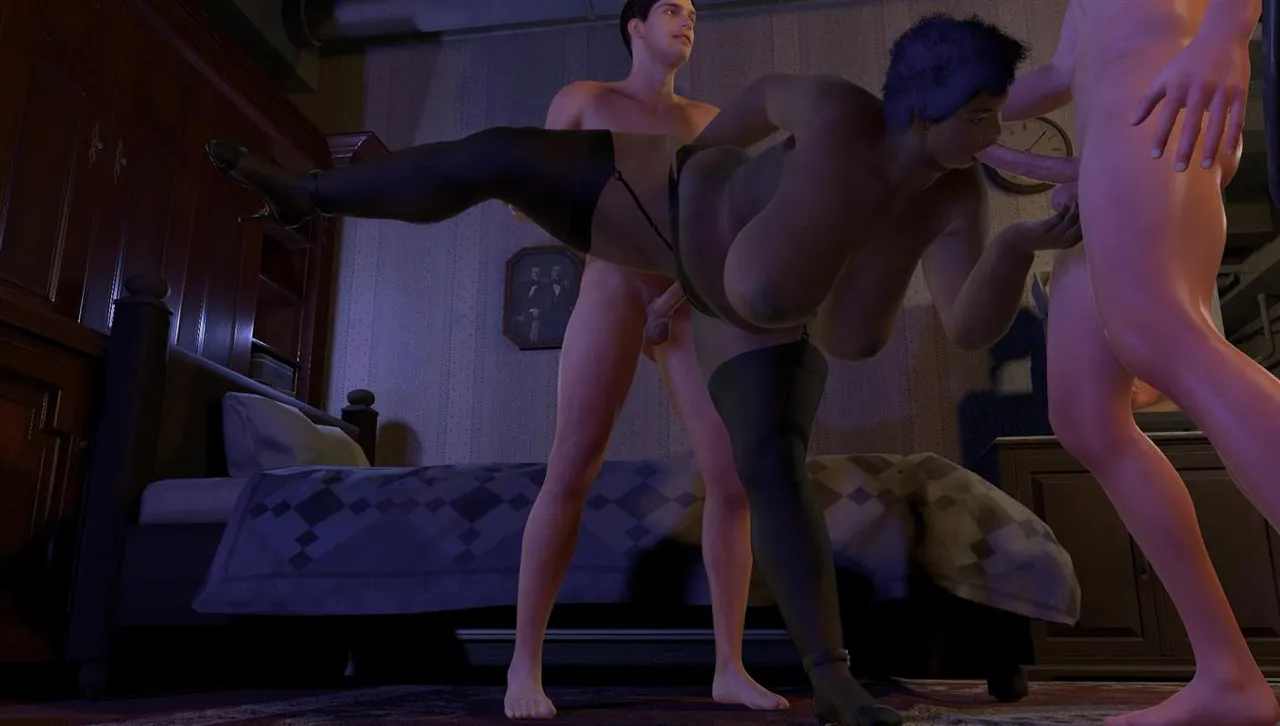 Black BBW with stockings standing fuck on one leg page 6 full