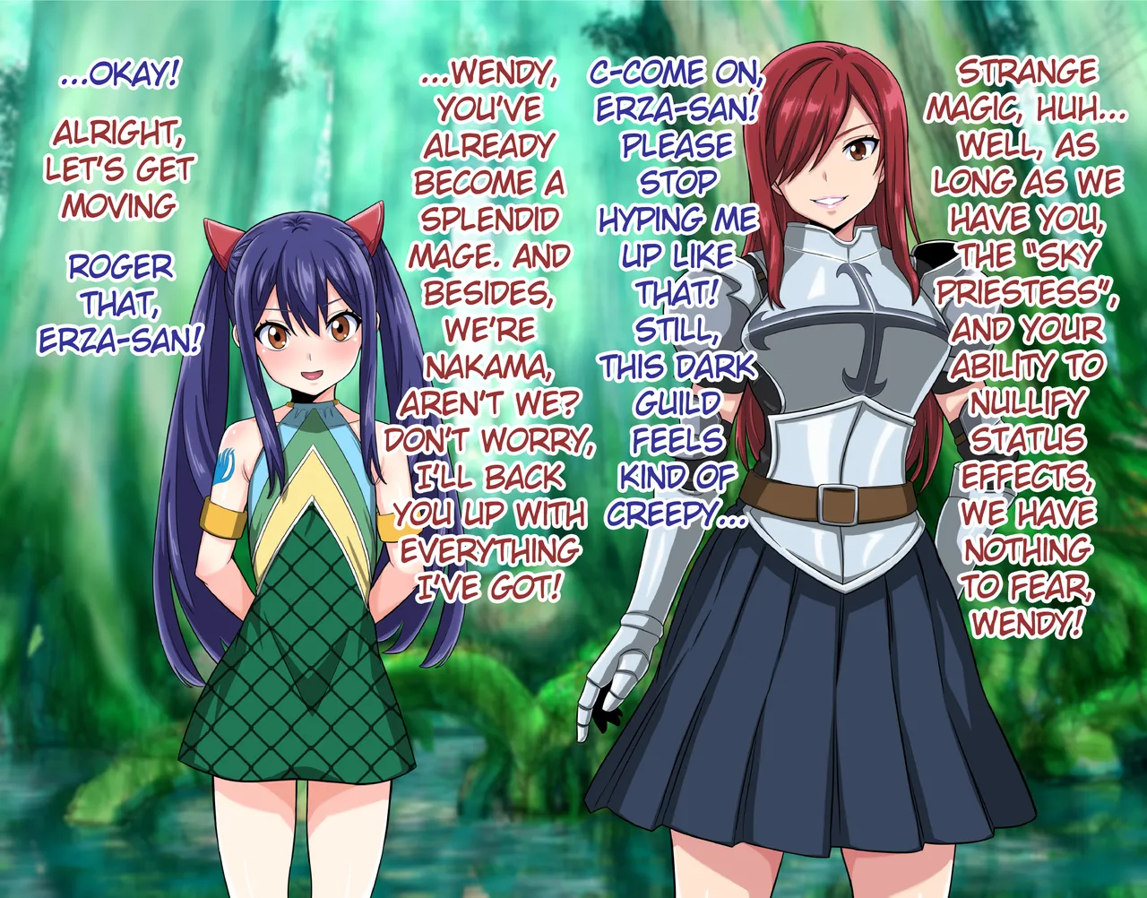 Erza &amp; Wendy Futanari Grunt Combatant Transformation page 2 full