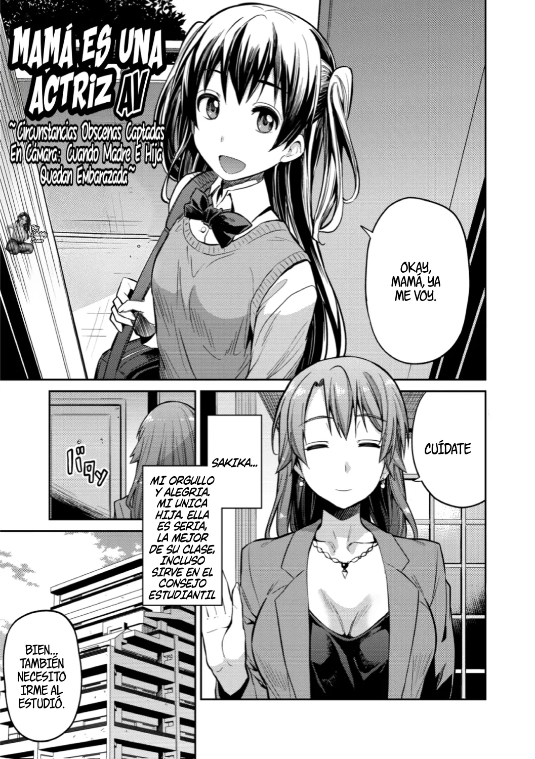 Mama wa AV Joyuu Kamera ga Toraeta Inran Jijou Haha to Musume ga Haramu Toki | Mamá Es Una Actriz AV page 1 full