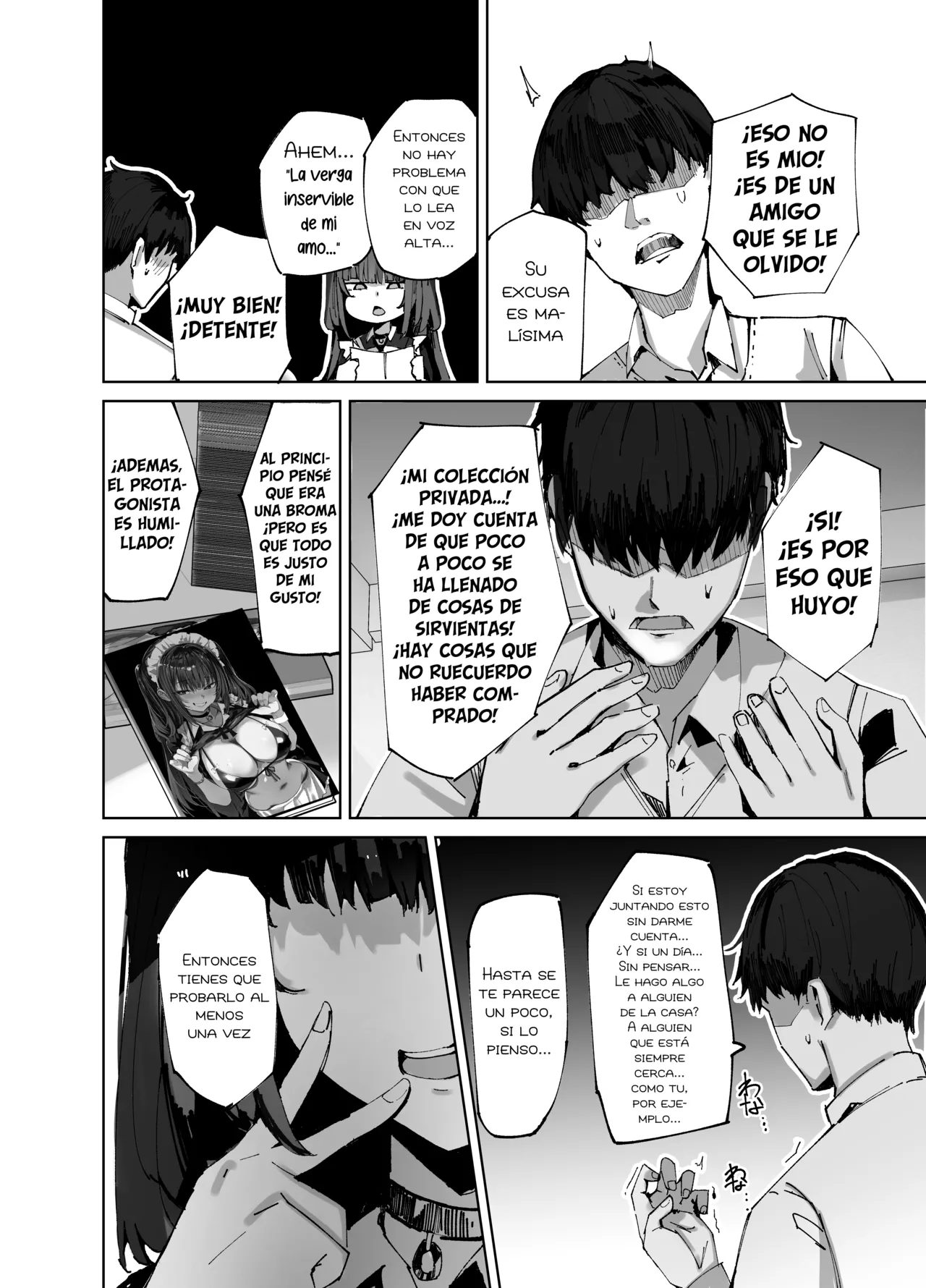 Namaiki Maid ni Kakushiteta Ecchi na Hon ga Mitsukatte Baka ni Sarenagara Ecchi Suru Hanashi.｜La Historia De Cómo Me Acosté Con La Maid Insolente Después De Que Encontró Mis Libros Eróticos Escondidos Y Se Burló De Mí. page 8 full