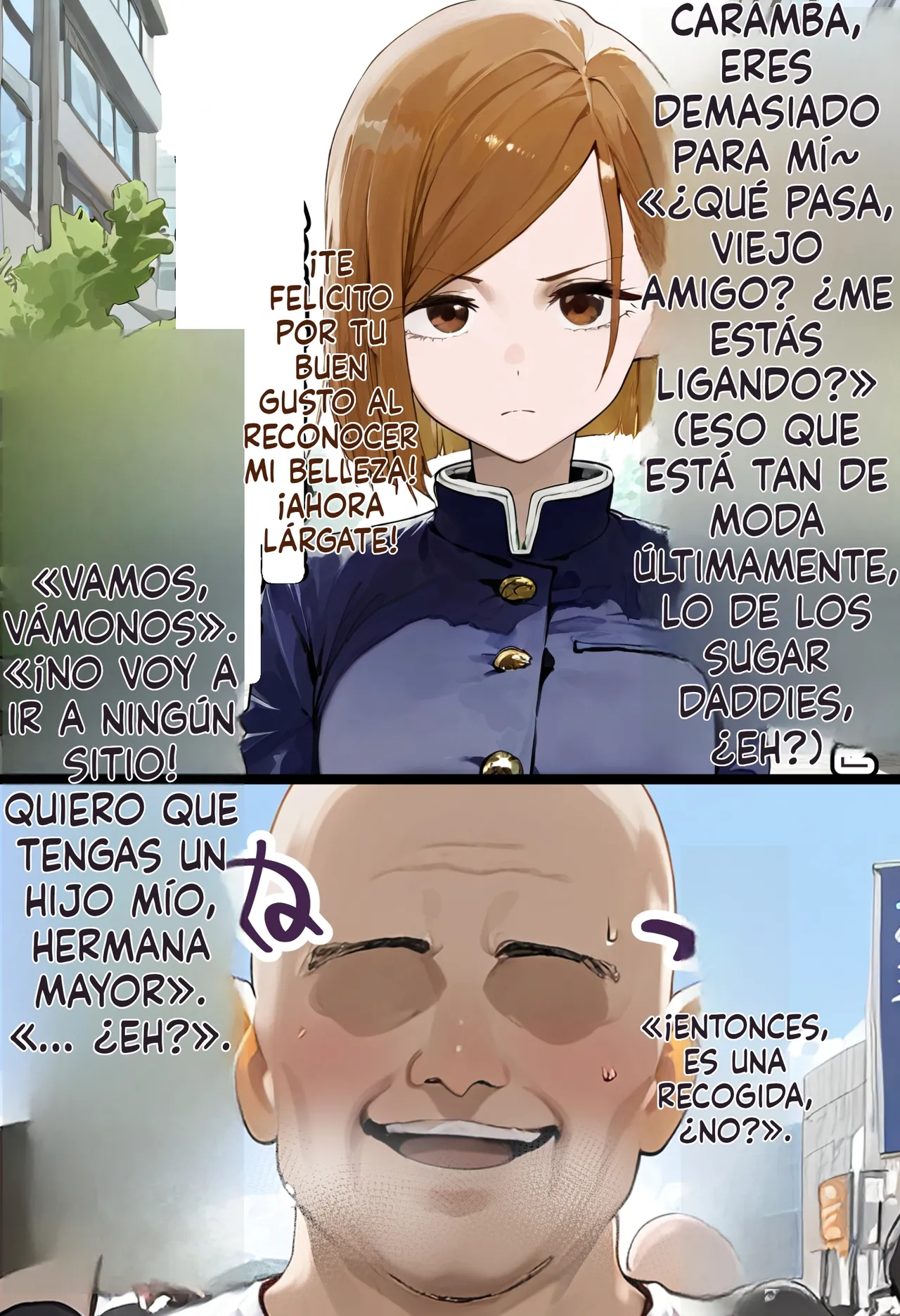 Otokomasarina tsuyoki bishojo kugisaki nobara-chan wa haramase ojisan ni ochiru page 8 full