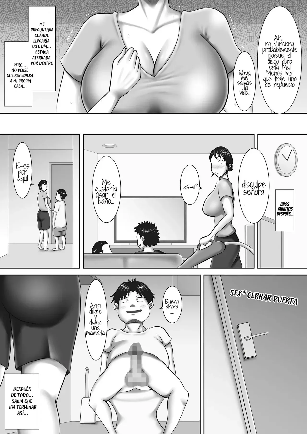 Jitaku de Netorareta Kachiki na Hitozuma ~Kazoku ni Kakurete Rinjin ni Choukyou Sareru Onna~｜La Caída de la Esposa que Fue Tomada en su Propia Casa ~La Historiade una Mujer que es Entrenada por su Vecino a Espaldas de su Familia~ page 6 full