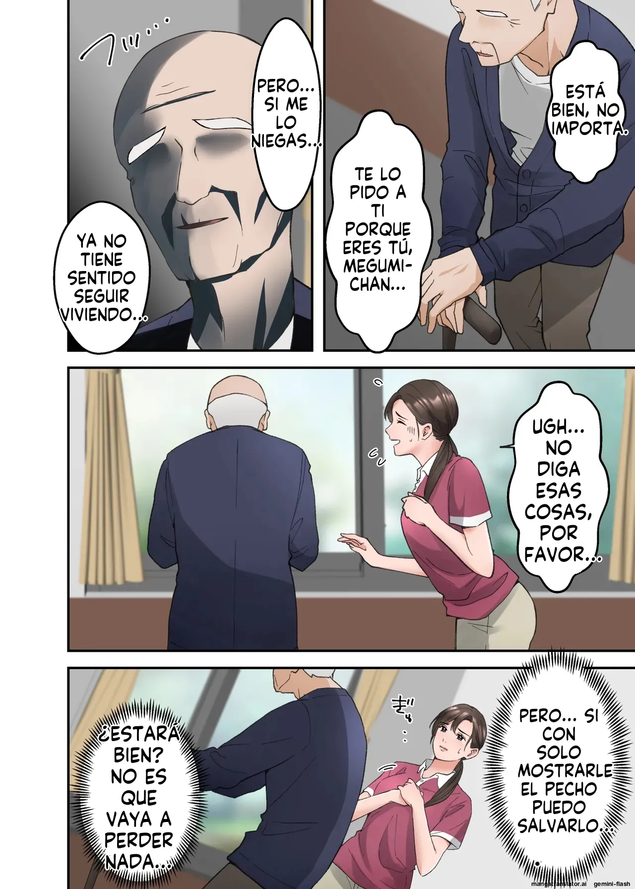 Hitozuma no Kaigoshi ga Yoboyobo Jii-san ni Ikasare Makuru Hanashi  MTL page 9 full