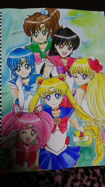 sailor moon art compilation cover