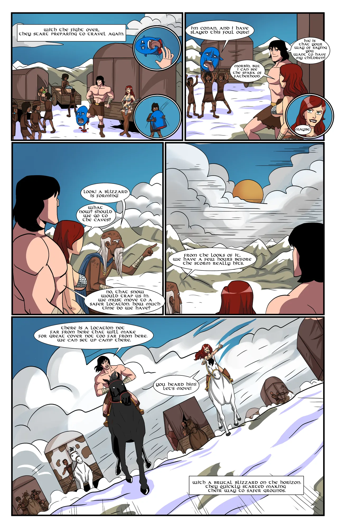 Red Sonja &amp; Conan: Journey of War, Love and Lust page 8 full