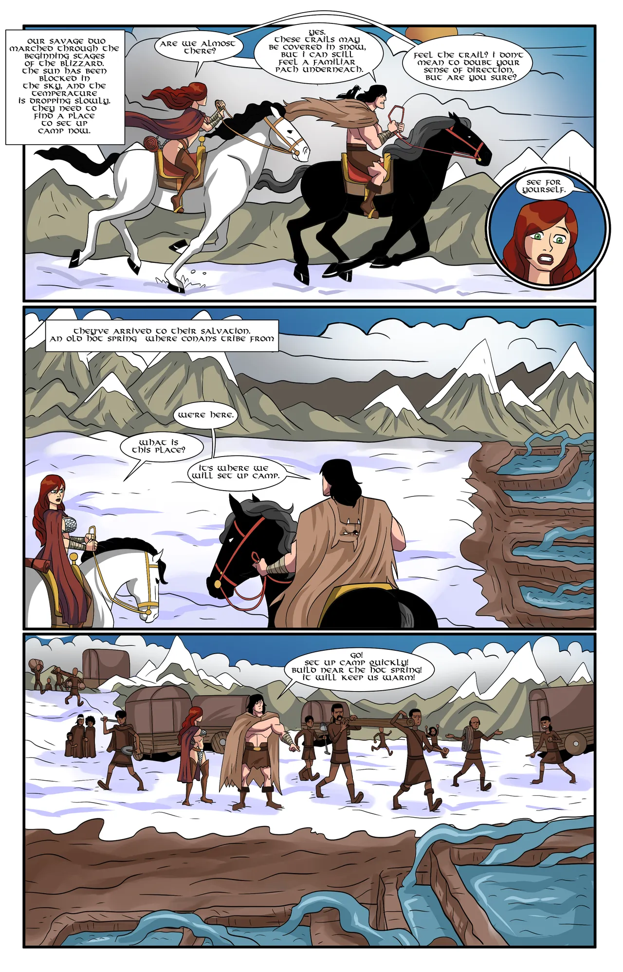 Red Sonja &amp; Conan: Journey of War, Love and Lust page 9 full