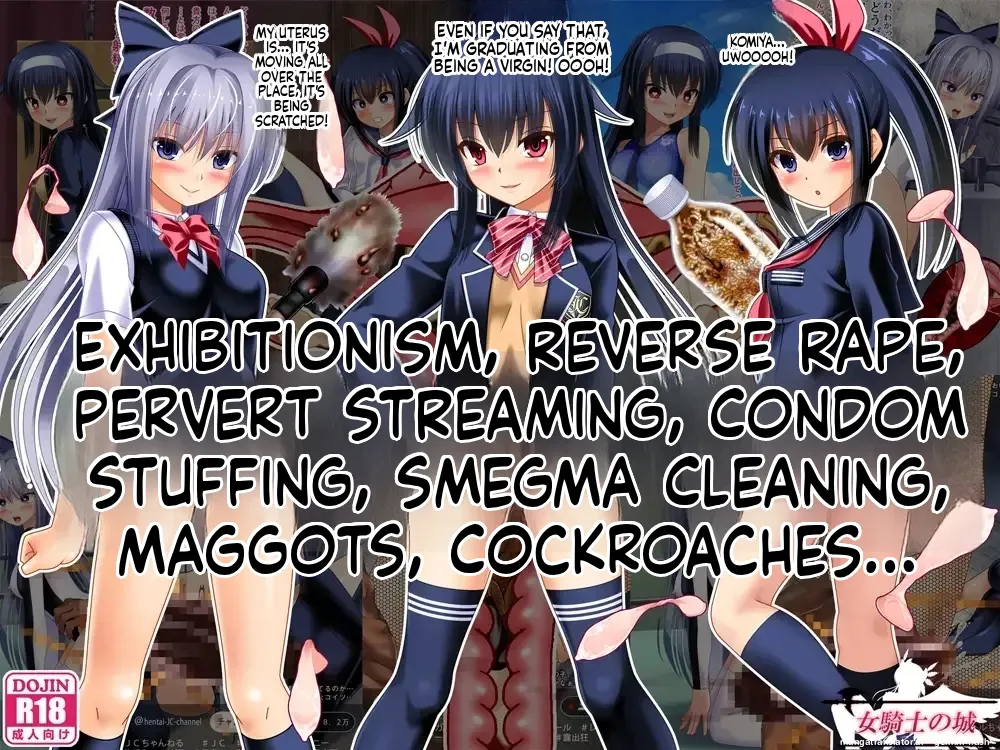 Perverted Girls Contaminate Uterus - Naked prowling, Reverse rape, Perverted Live Broadcast, Condoms stuffing, Smegma cleaning, Maggot, Cockroach page 1 full