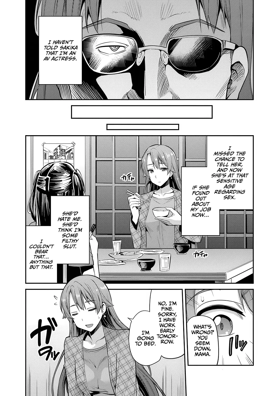 Mama wa AV Joyuu Kamera ga Toraeta Inran Jijou Haha to Musume ga Haramu Toki page 6 full