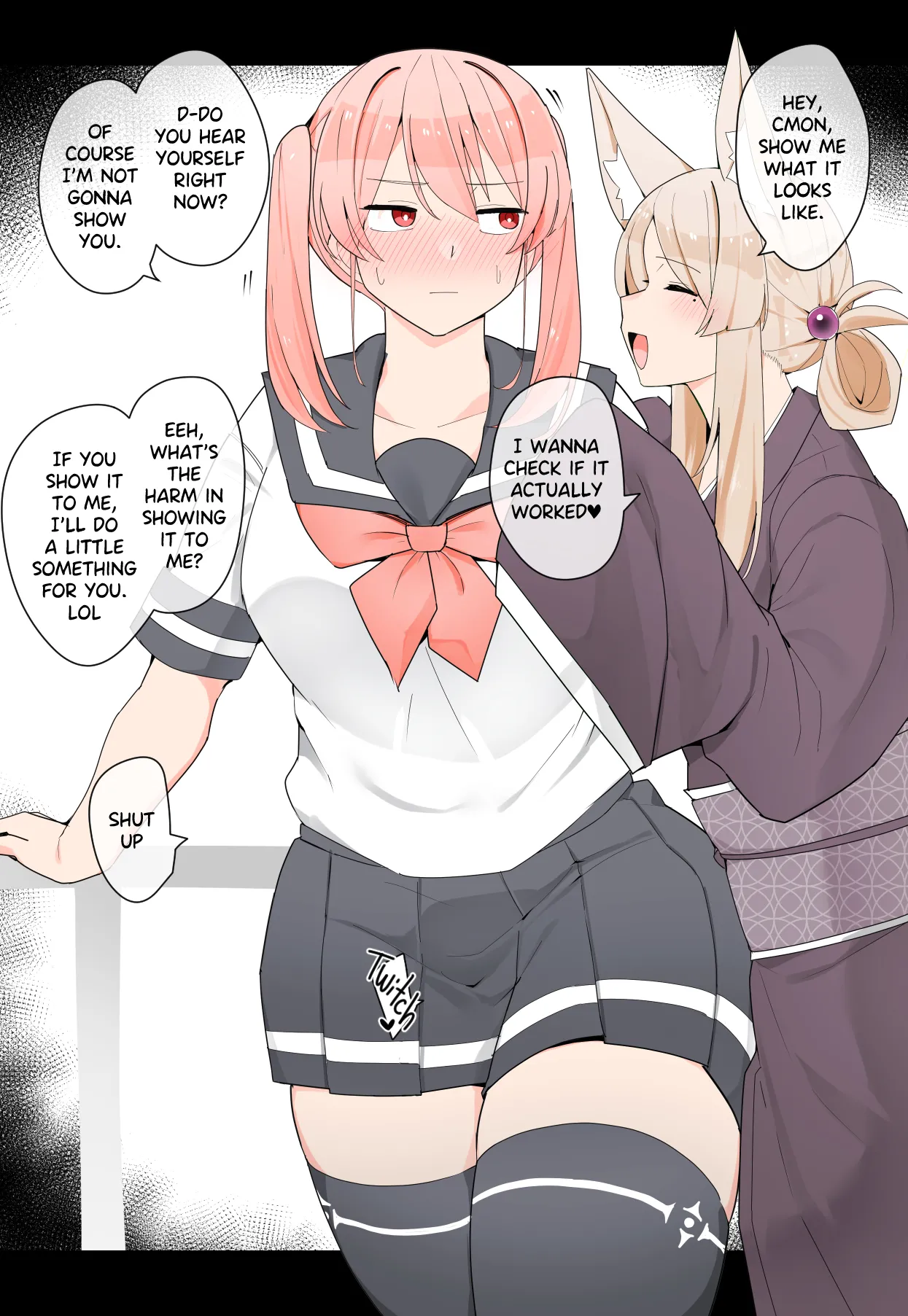 Twin-Tailed Girl Suddenly Grows a Dick page 2 full