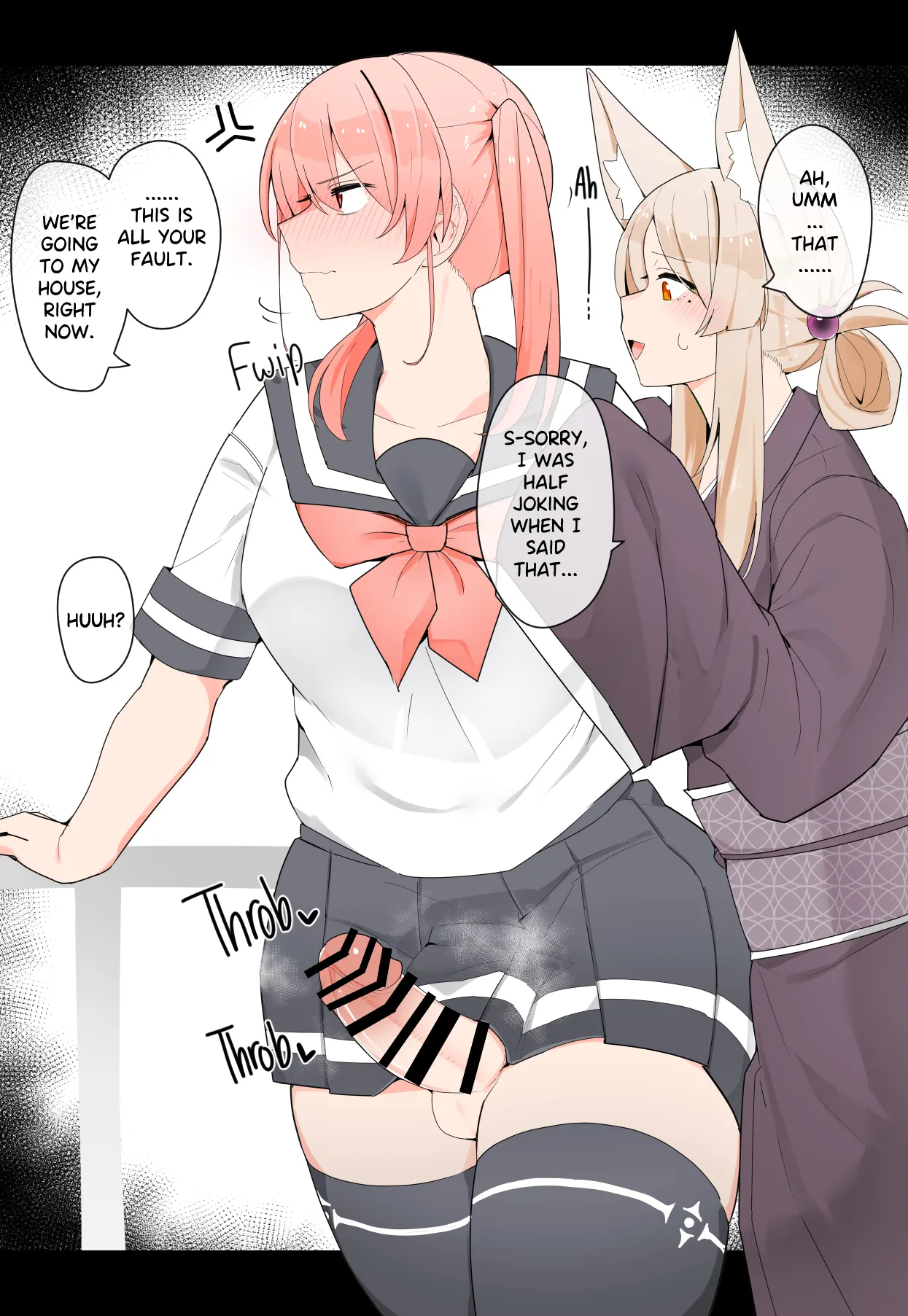 Twin-Tailed Girl Suddenly Grows a Dick page 3 full