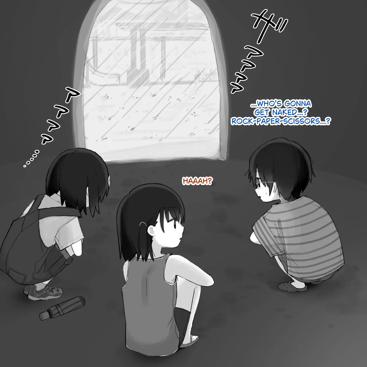 Ame no Naka, Hitori Dake Hadaka ni Sareru Otokonoko I Naked in the Rain page 9 full