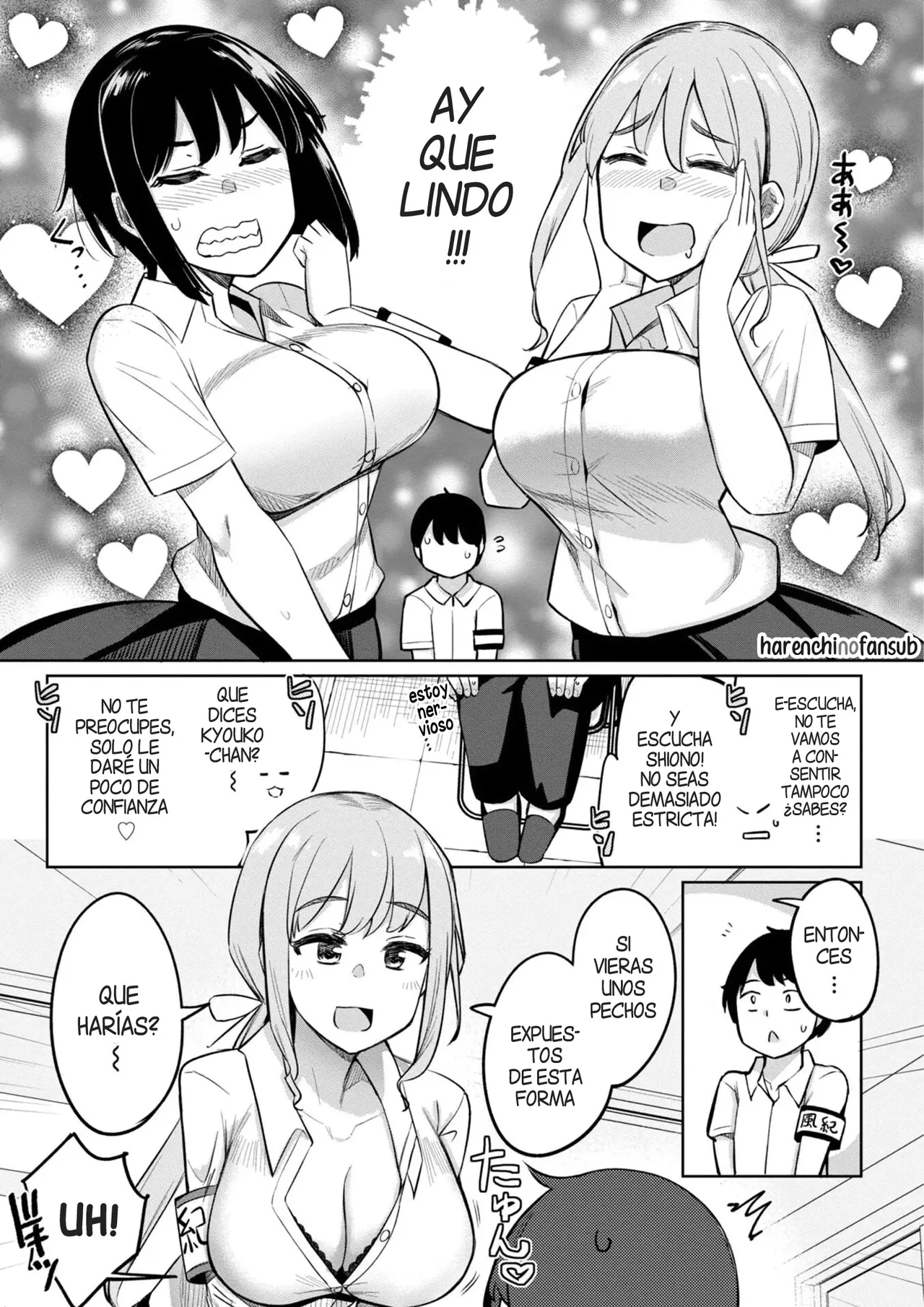 Kouhai Amayakashi Harem in Fuuki Iinkai  | Un Kouhai mimado por un Haren en el Comite de la Moral Publica page 5 full