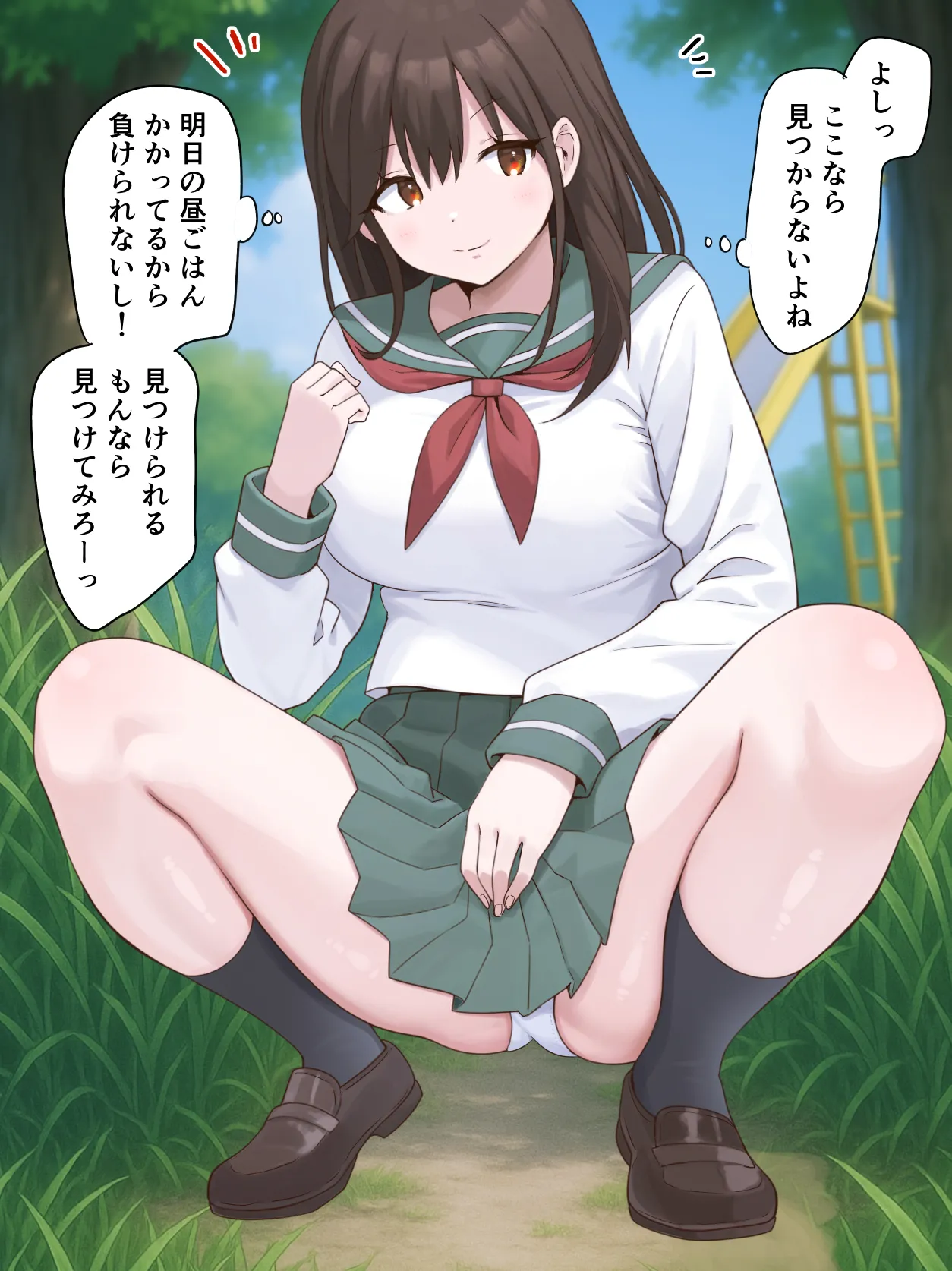 かくれんぼ中の限界女子 page 1 full