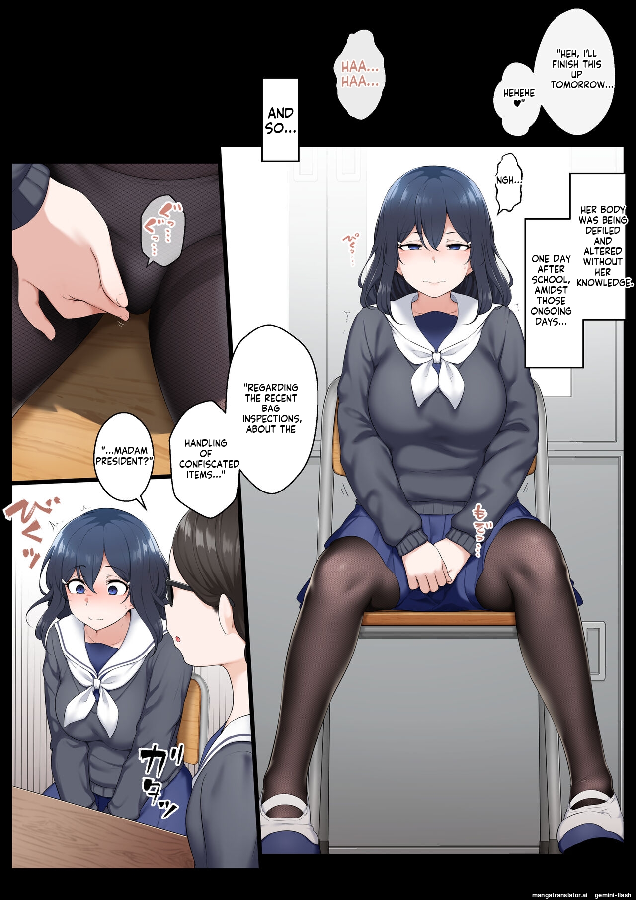 Re. Bishoujo Seitokaichou o Seibyou Mochi no Owakon Onna ni Otosu Hanashi 2 page 3 full
