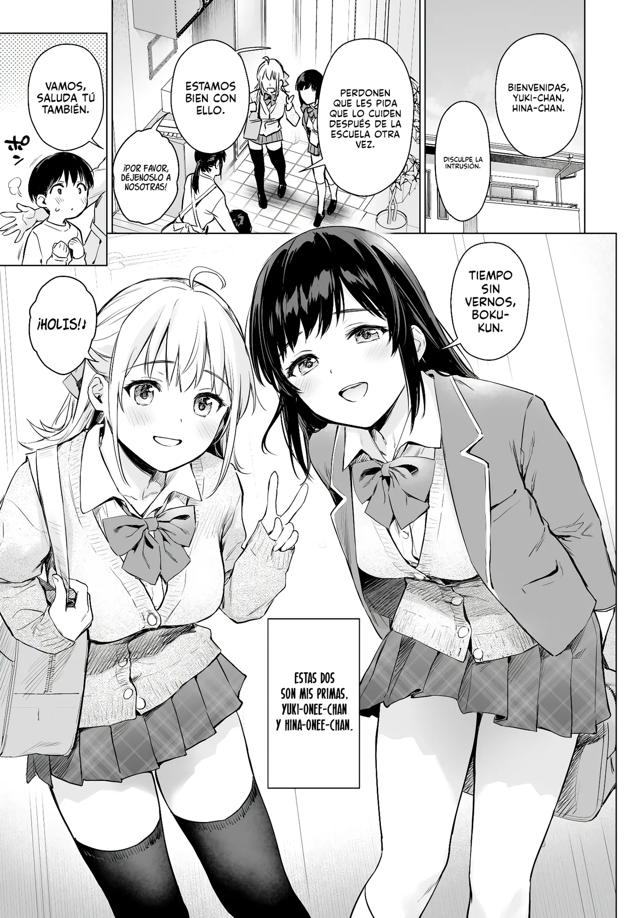 Naisho no Seifuku ~Ie ya Hotel de Oboetate no Ecchi o Shinseki no Bijin JK Shimai ni Butsukemasu~ | Uniforme Secreto ~Pondré a prueba mis nuevas experiencias sexuales con mis hermosas primas, tanto en casa como en un hotel~ page 3 full