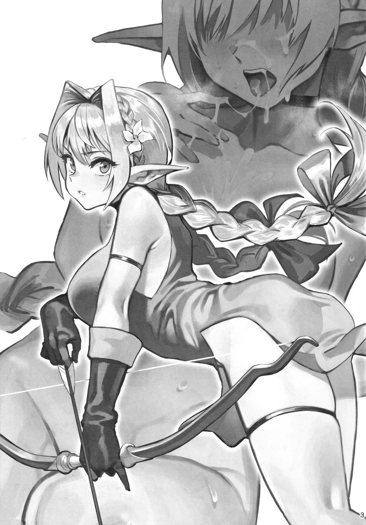 Karen na Elf no Anoko ga Mitsuryousha no Ningen ni NTRreta Hanashi | 순진한 엘프 아가씨를 인간 밀렵꾼에게  NTR당한 이야기 page 2 full