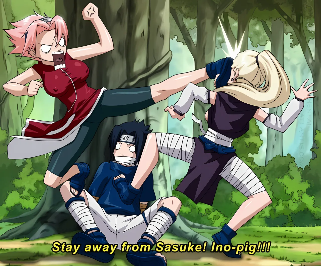 Sakura vs Ino - A Fight Over Sasuke's Affection page 4 full
