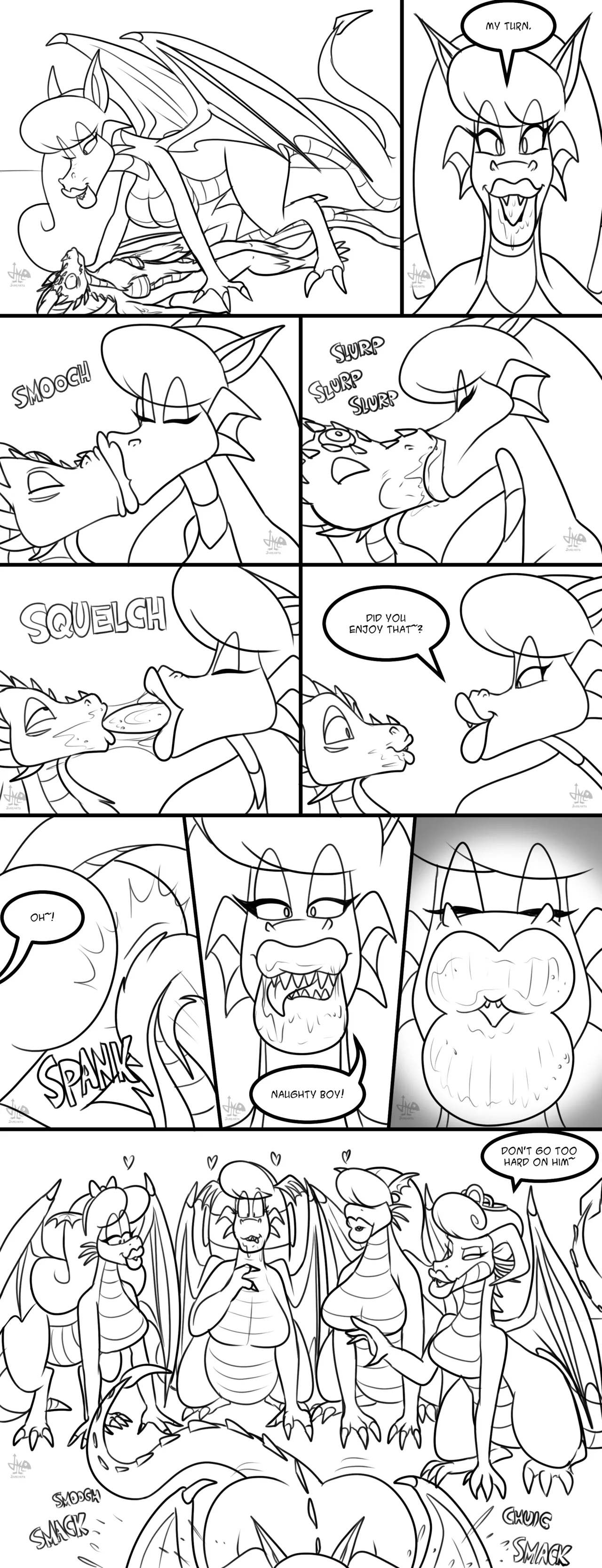 Kissy Dragons page 4 full