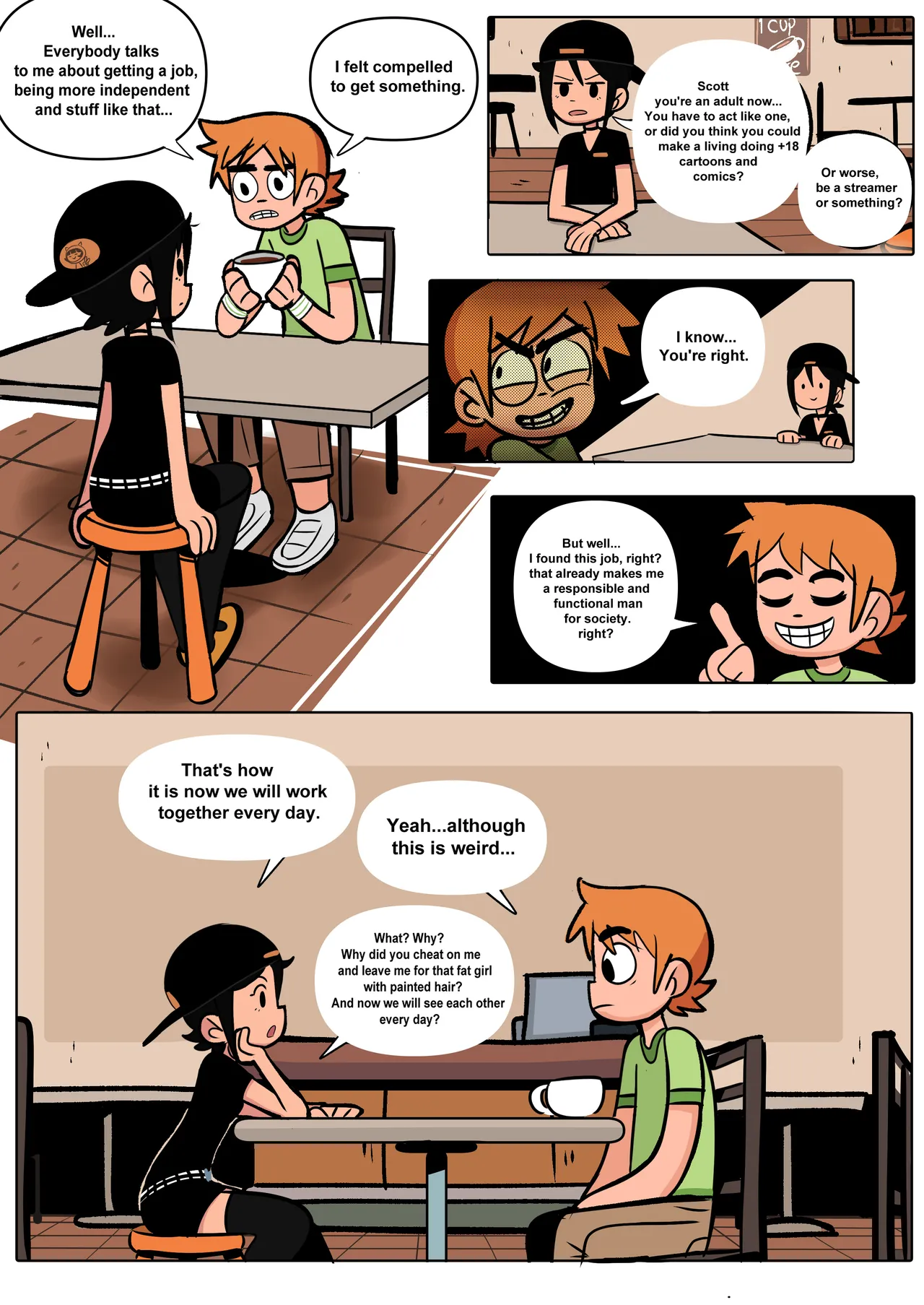 Scott Pilgrim Has a Job page 9 full