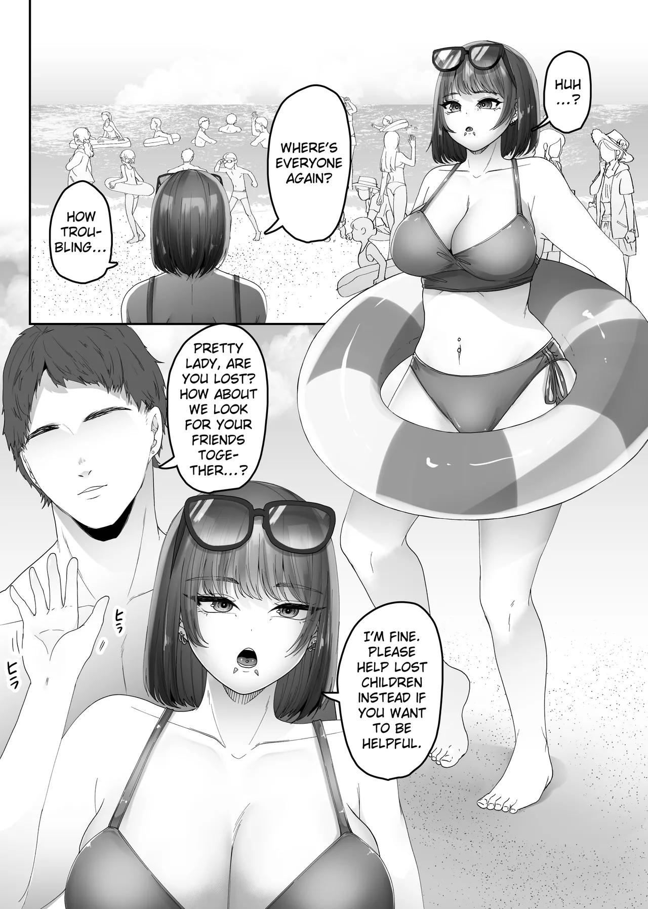 Big-Breasted Swimsuit Girl Getting Turned into A Sea Slug's Nest page 4 full