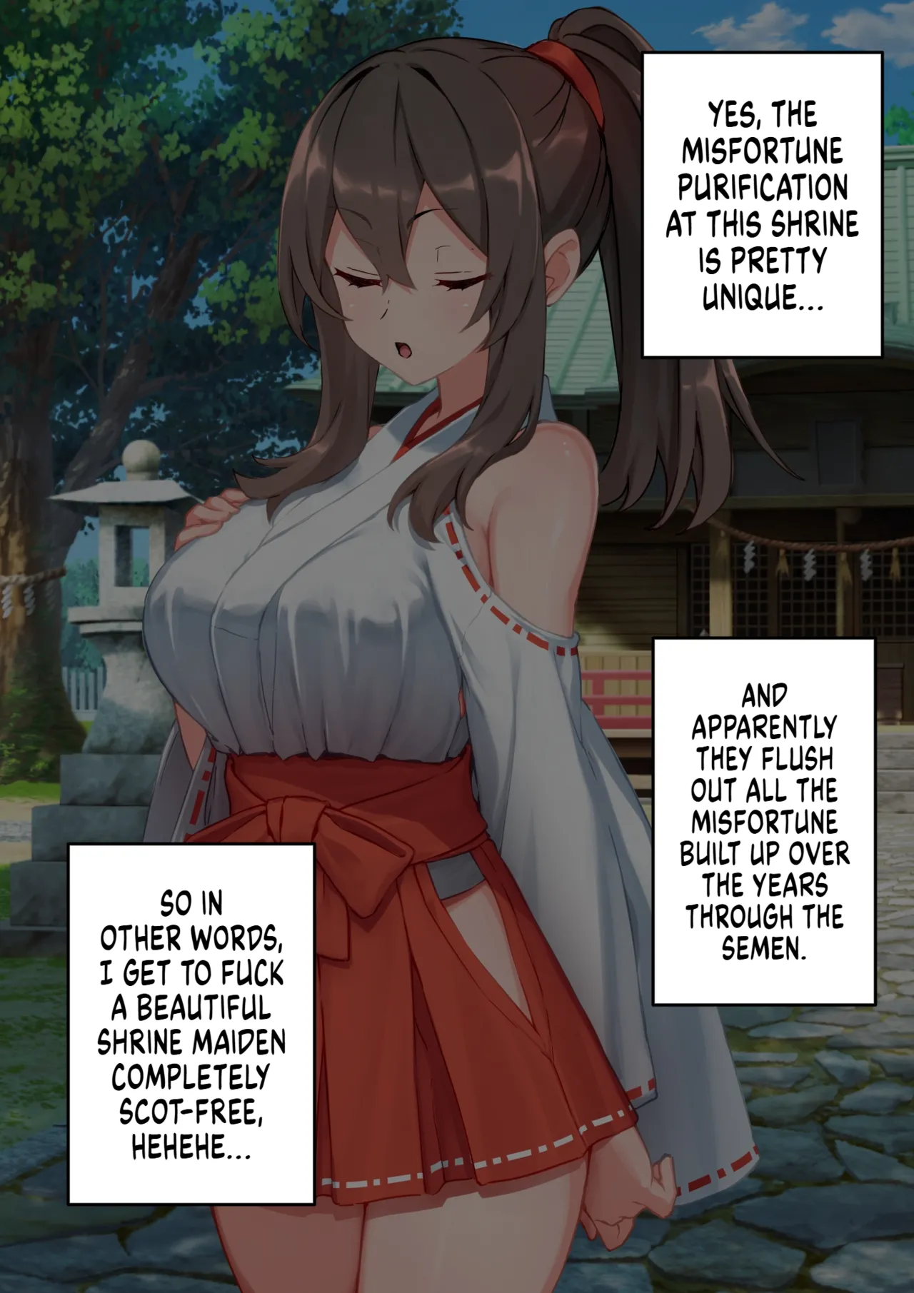 The Story of a Masochist Getting His Misfortunes Purified by a Shrine Maiden's Feet! page 6 full