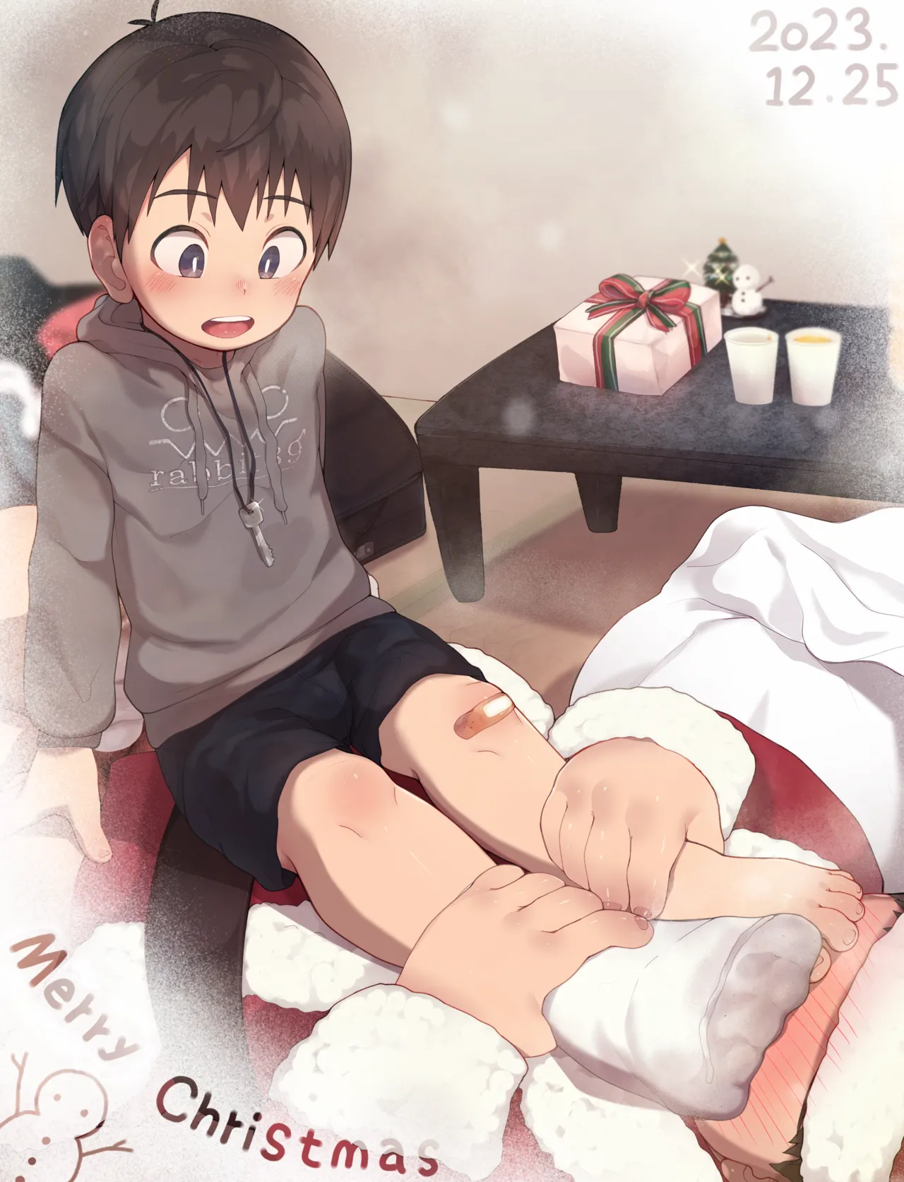 2023-12-24-【全差分】サンタさんに自分の使用済み靴下をプレゼントする三太くん page 2 full