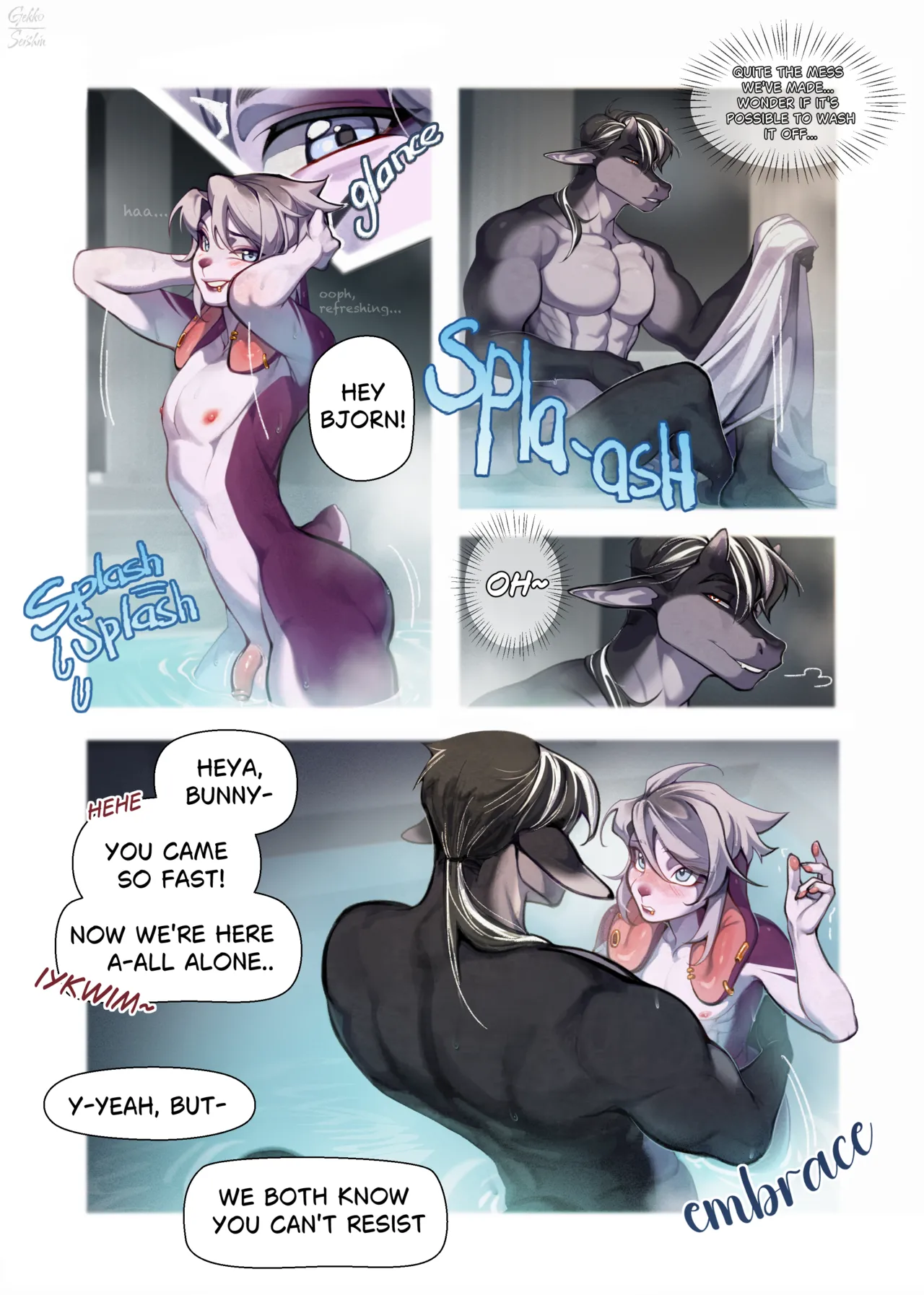Typical morning in the boys' bathhouse page 1 full